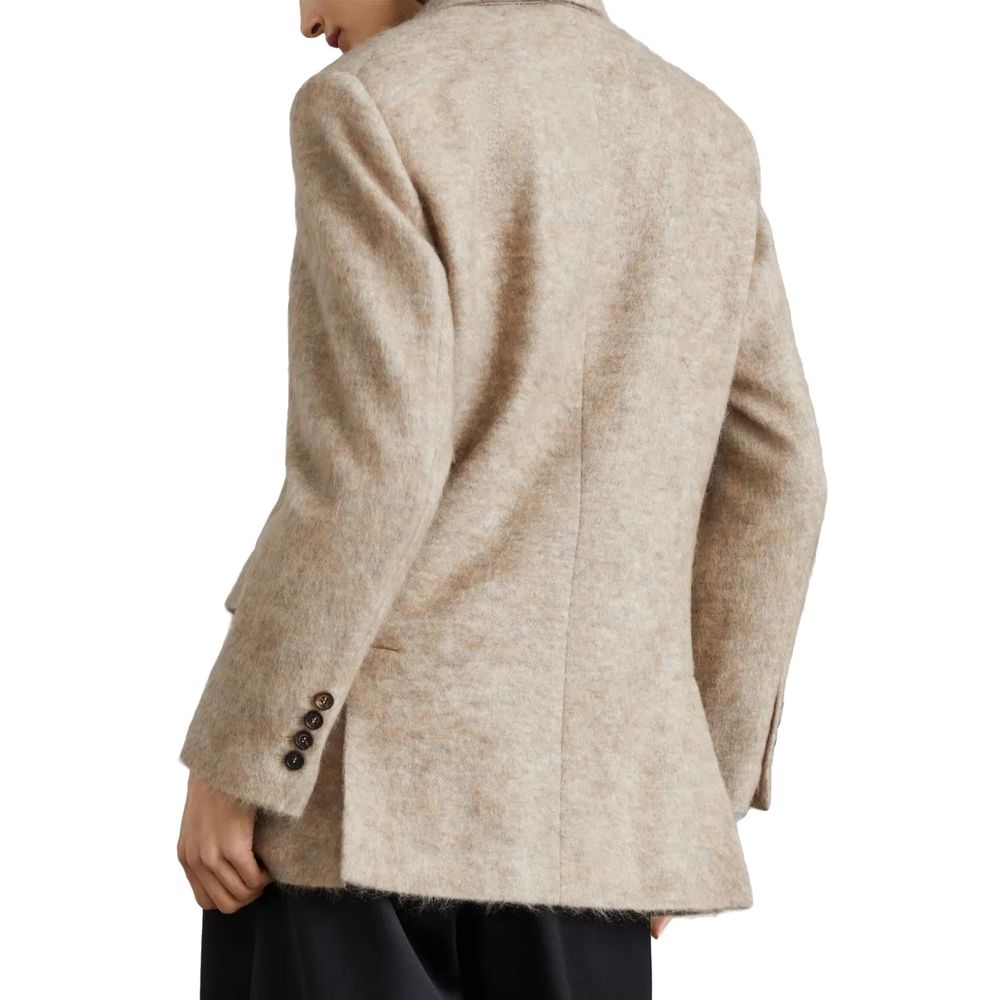 Brunello Cucinelli Beige Cashmere Women's Blazer