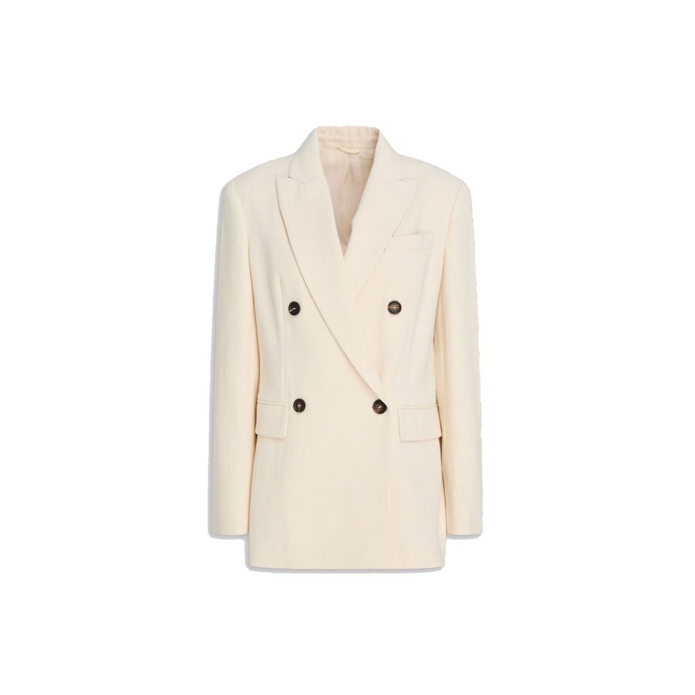 Brunello Cucinelli White Cotton Women's Blazer