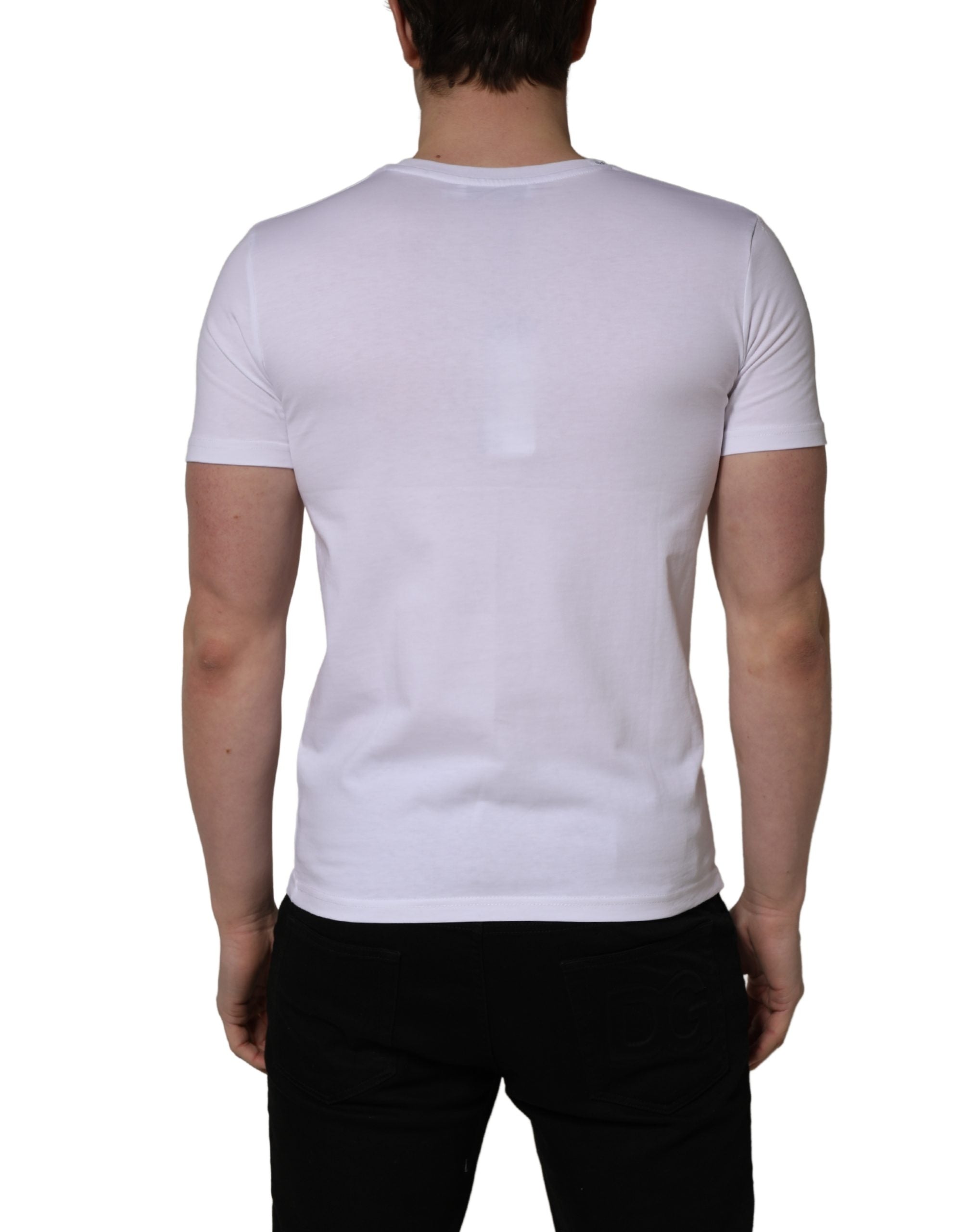 Dolce & Gabbana White Heart Shaped Camouflage Patch Men Men's T-shirt (Pre-Owned)