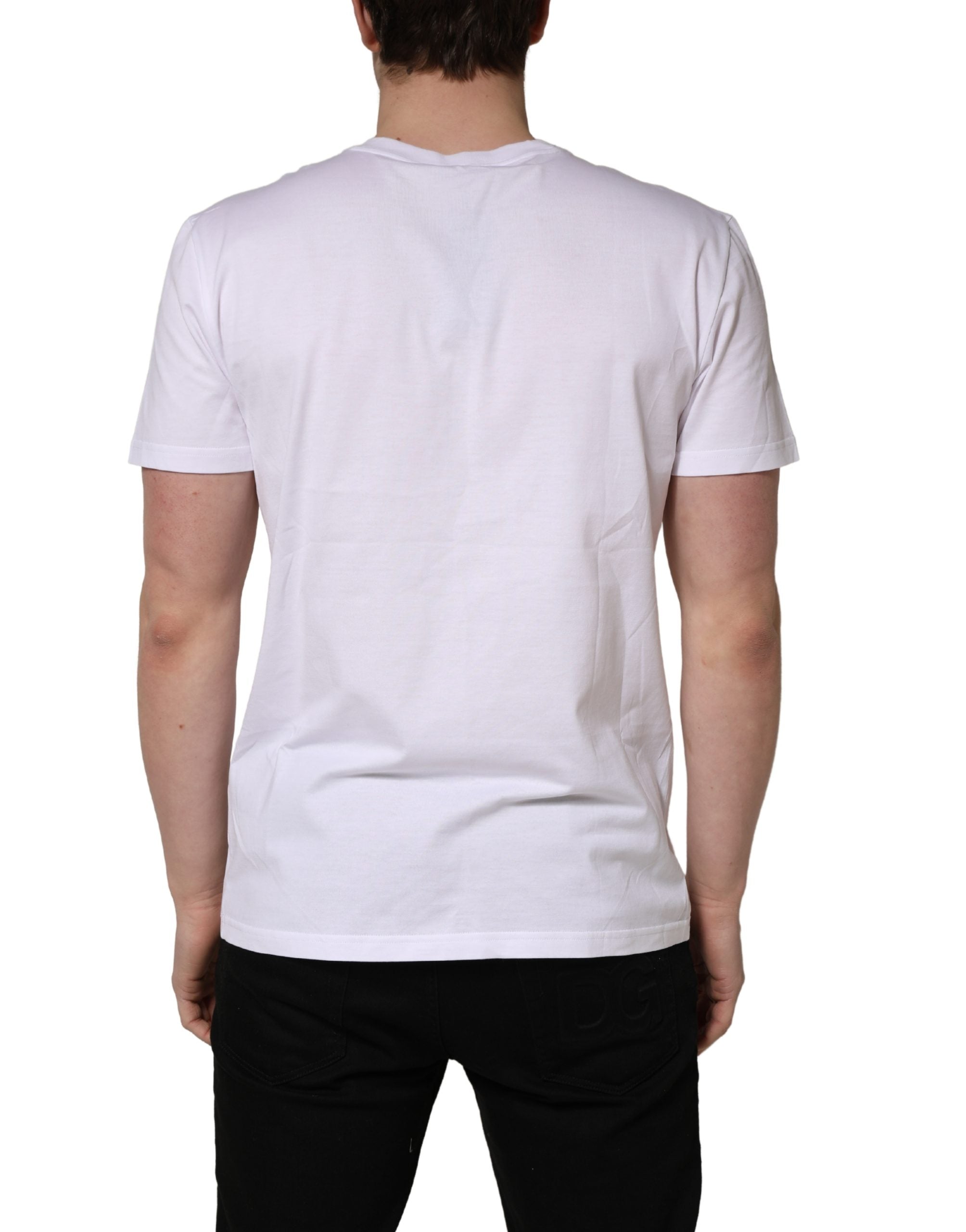Dolce & Gabbana White DG Logo Print Short Sleeves Men Men's T-shirt (Pre-Owned)