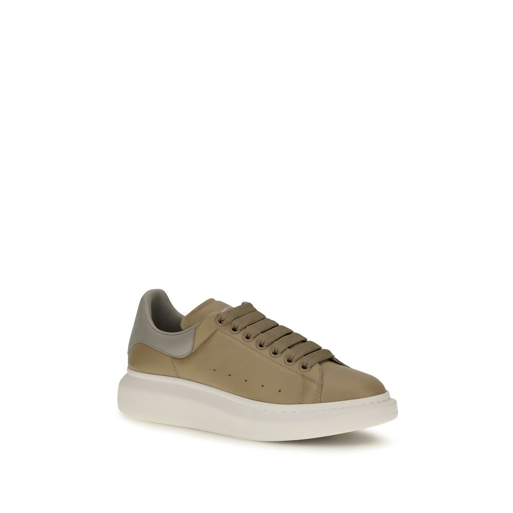 Alexander McQueen Beige Calf Leather Bos Taurus Platform Men's Sneakers