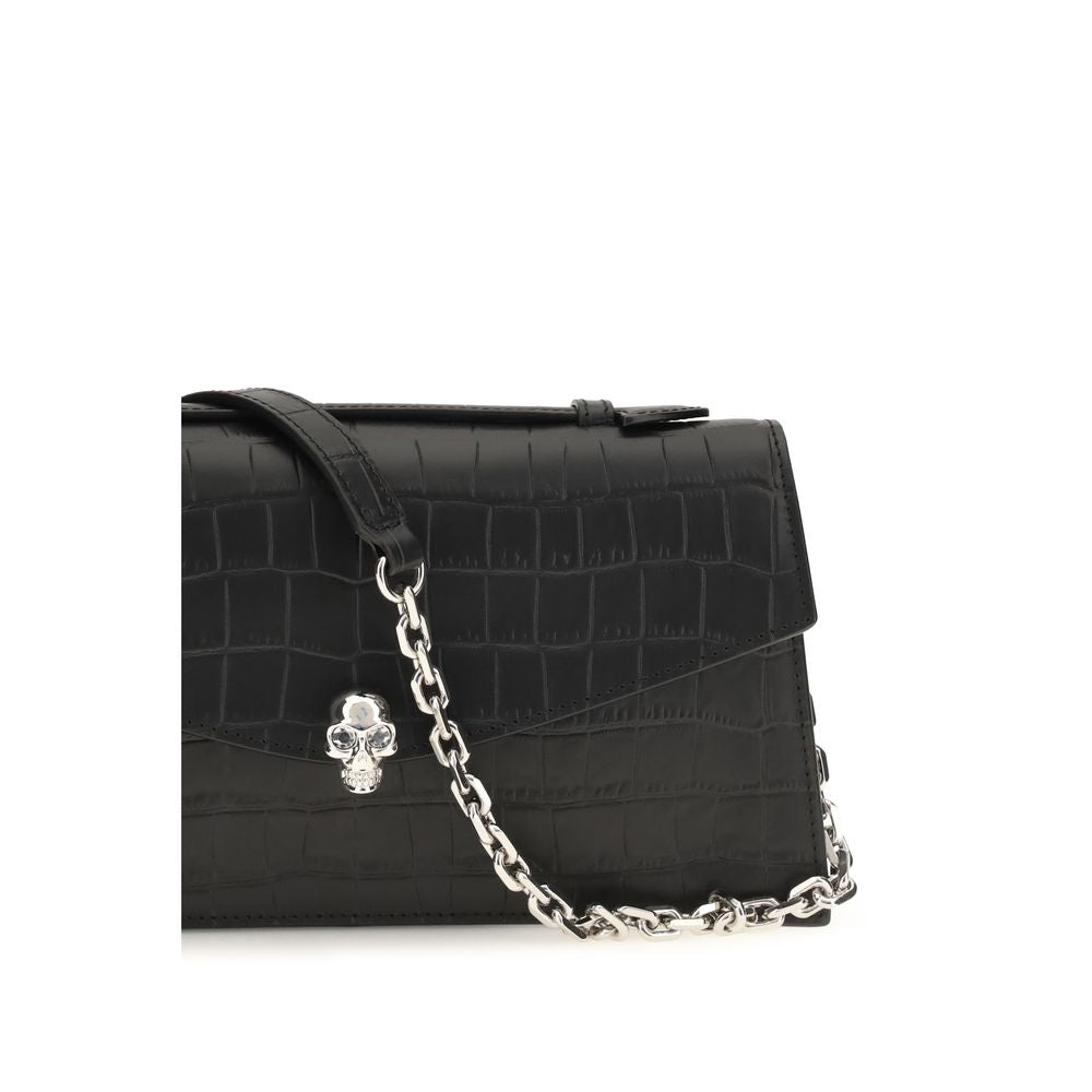 Alexander McQueen Black Calf Leather Bos Taurus Women's Handbag