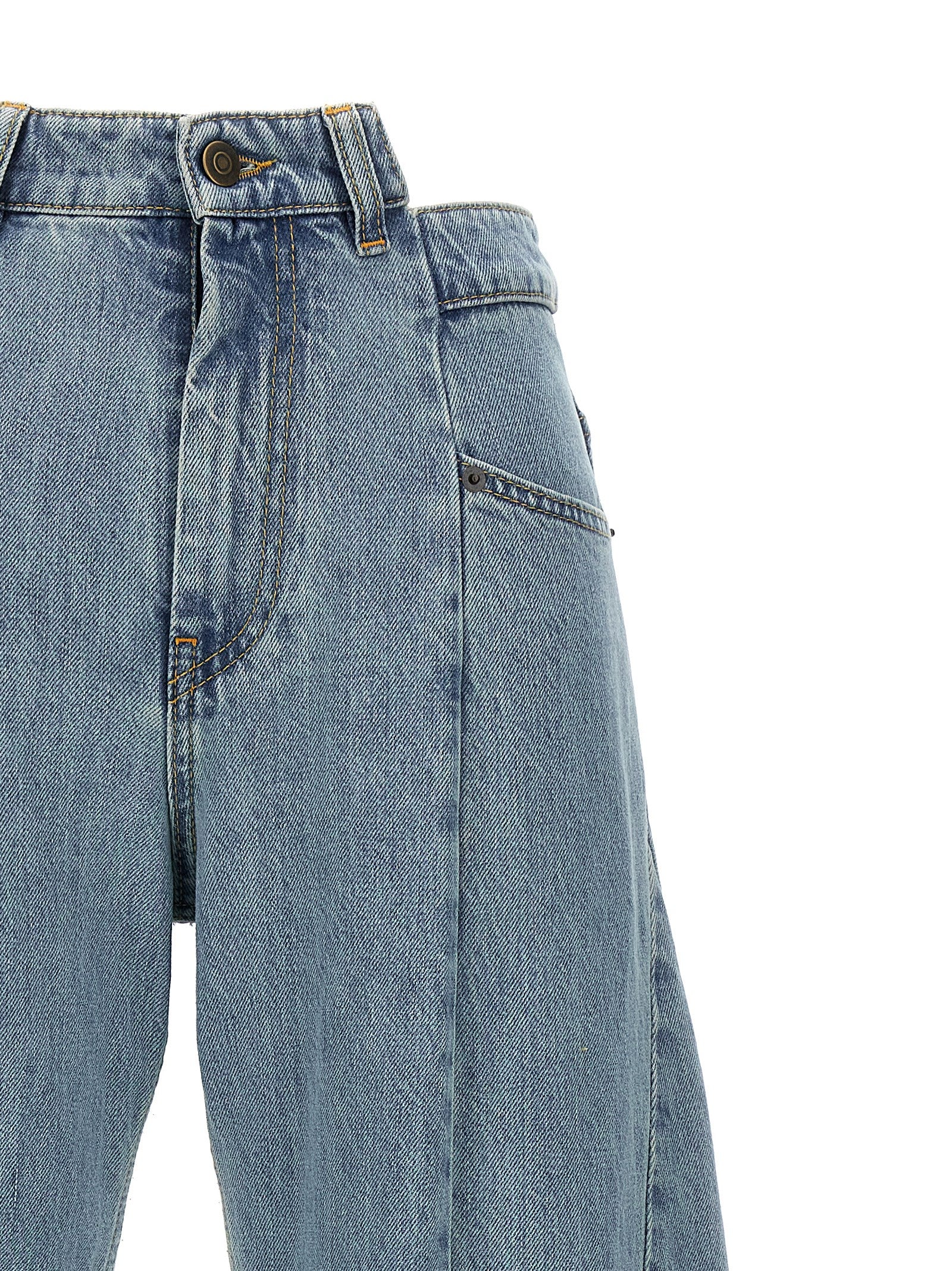 Maison Margiela Blue Cotton Jeans Women's Denim