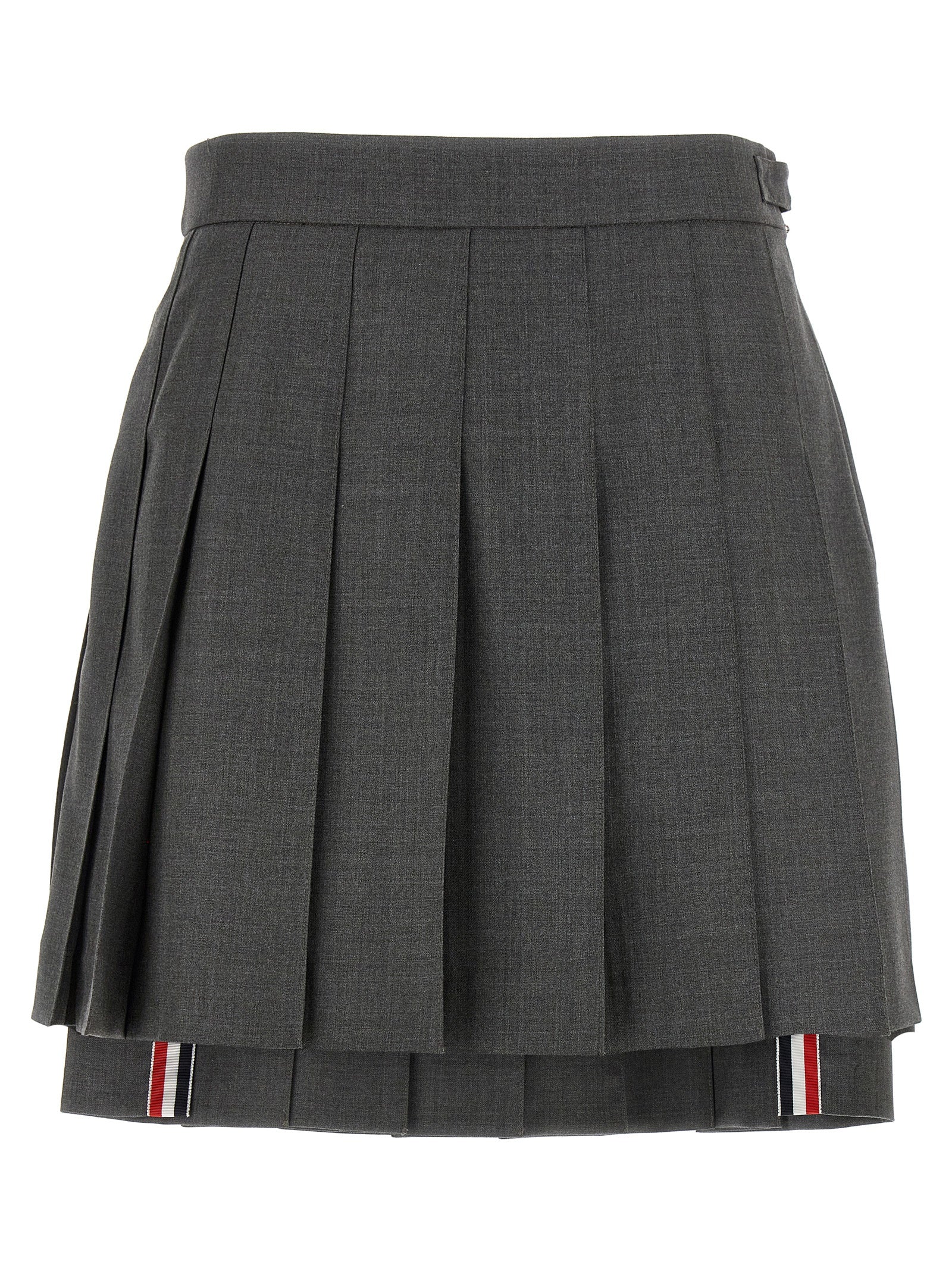 Thom Browne Gray Wool Long Women's Skirt
