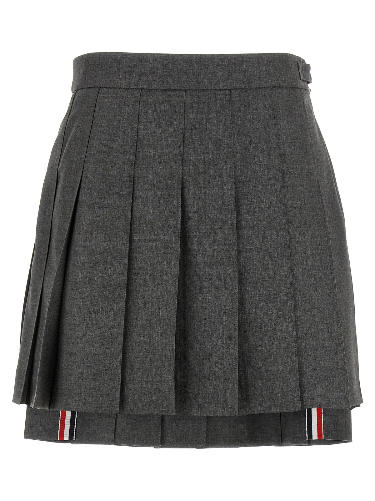 Thom Browne Gray Wool Long Women's Skirt