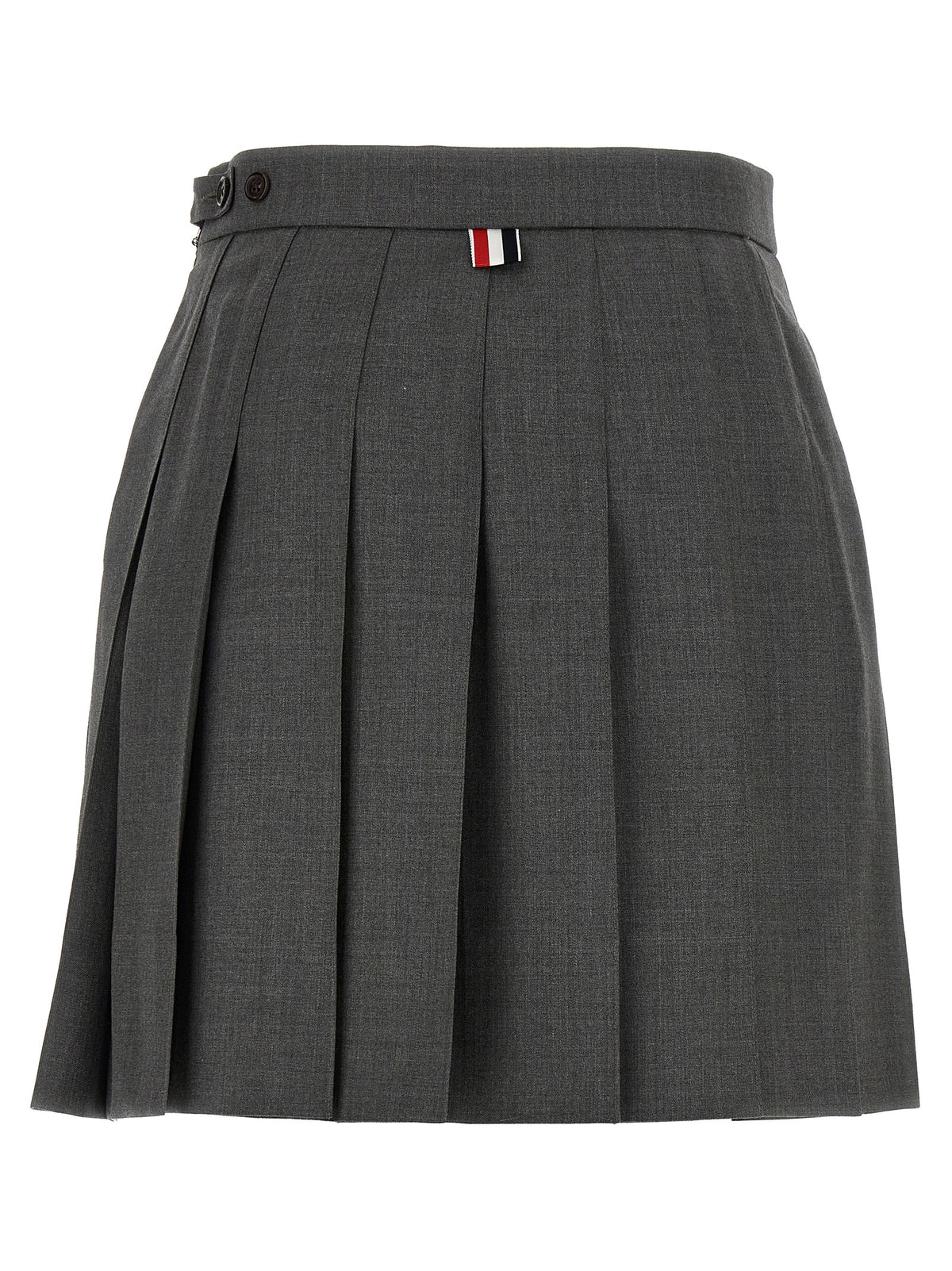 Thom Browne Gray Wool Long Women's Skirt