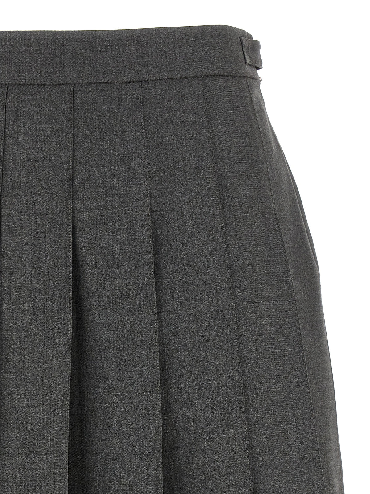 Thom Browne Gray Wool Long Women's Skirt