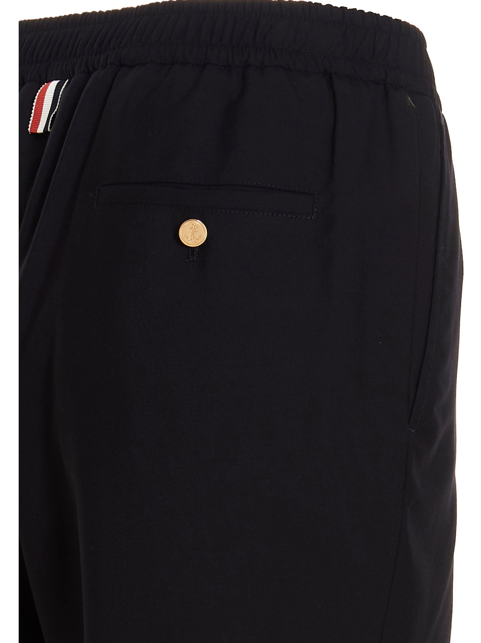 Thom Browne Blue Wool Athletic Men's Pants