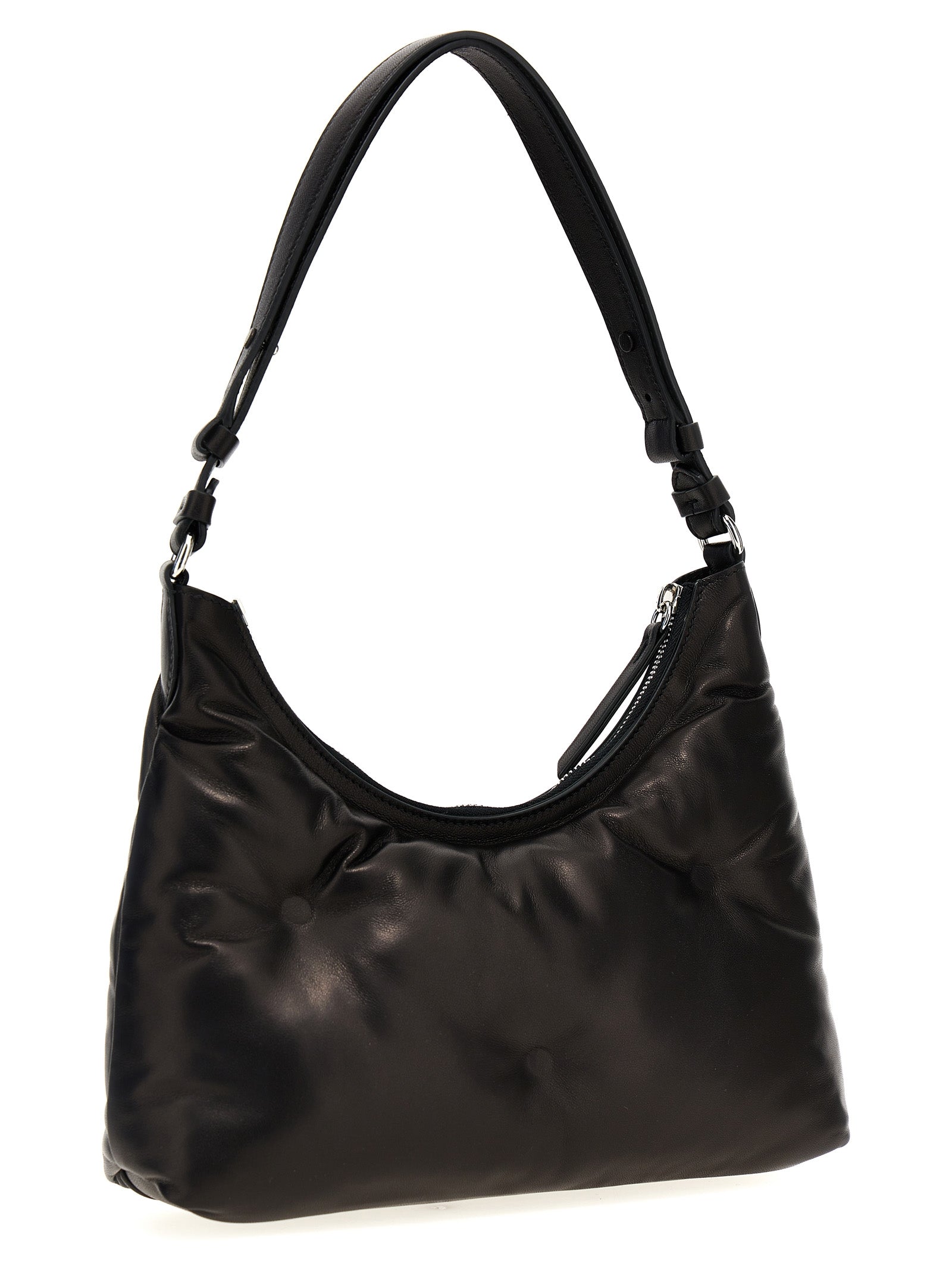 Maison Margiela Black Lamb Leather Shoulder Women's Bag