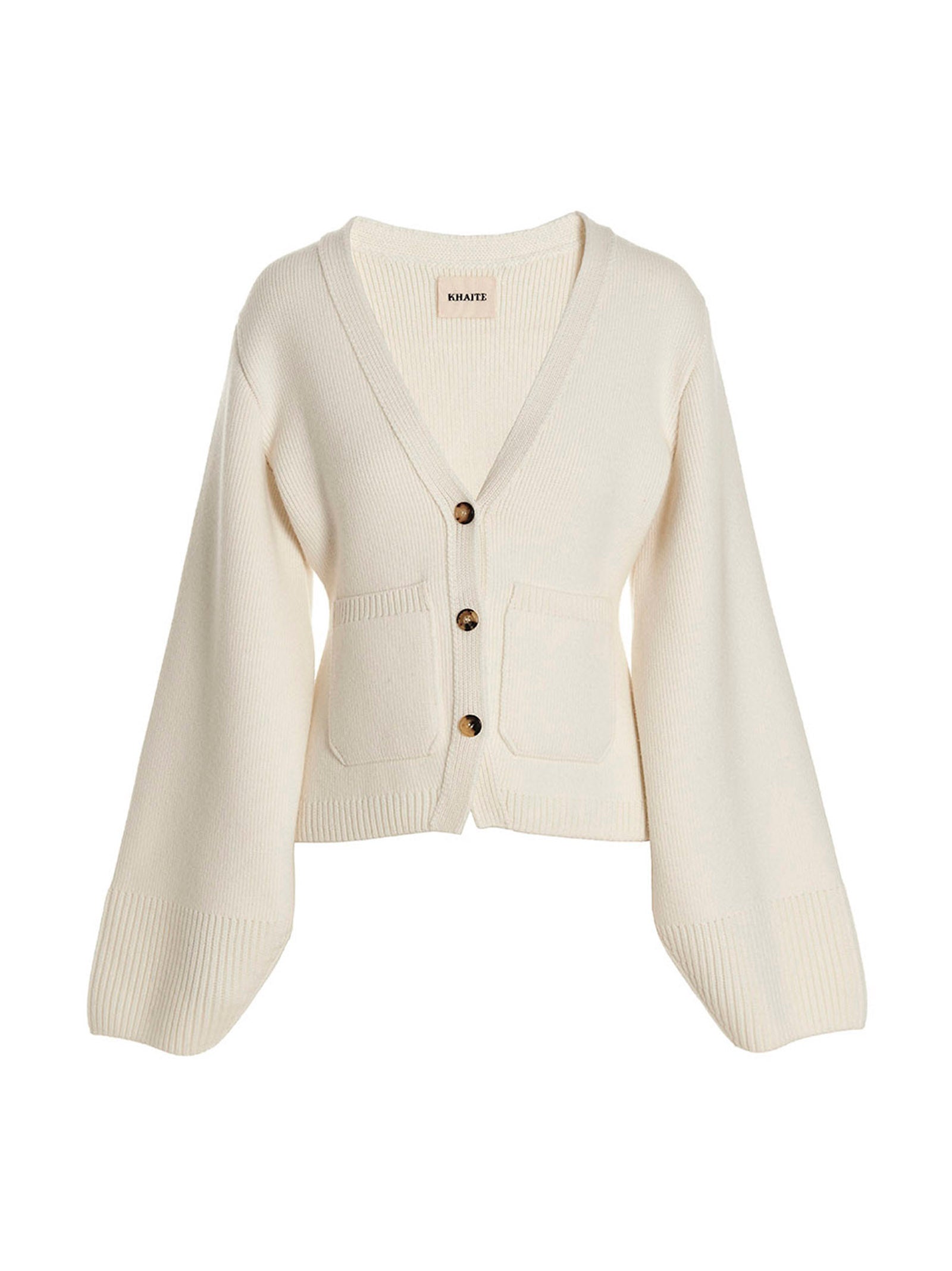 Khaite White Cashmere Women's Cardigan