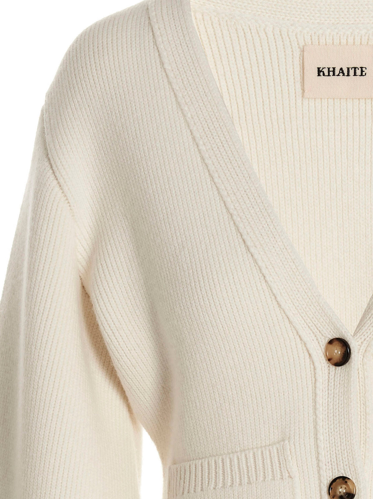 Khaite White Cashmere Women's Cardigan