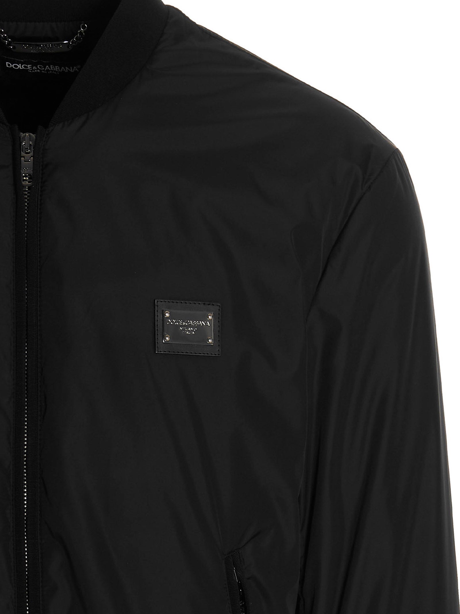 Dolce & Gabbana Black Polyamide Men's Bomber