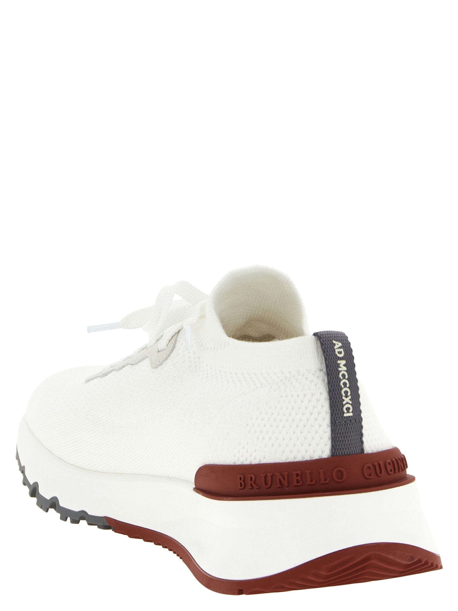 Brunello Cucinelli White Polyethylene Athletic Men's Sneakers