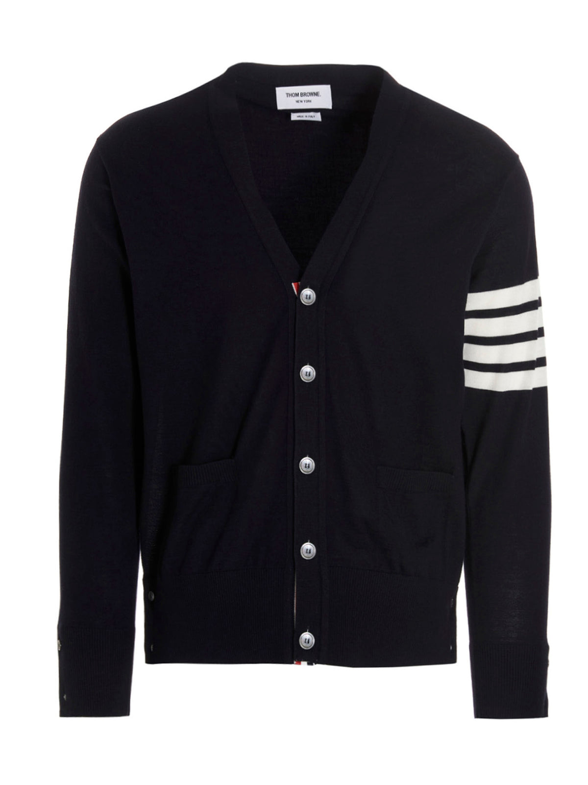 Thom Browne Blue Merino Wool Men's Cardigan