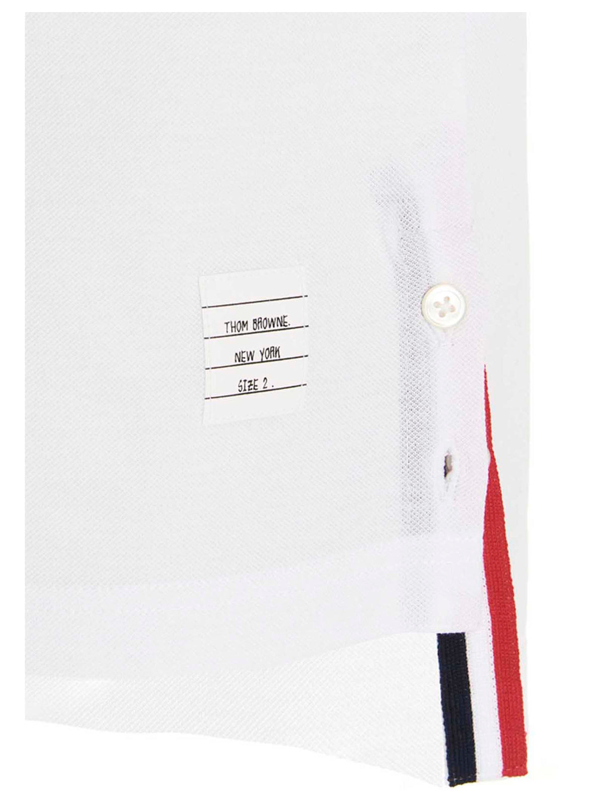 Thom Browne White Cotton Polo Men's Shirt