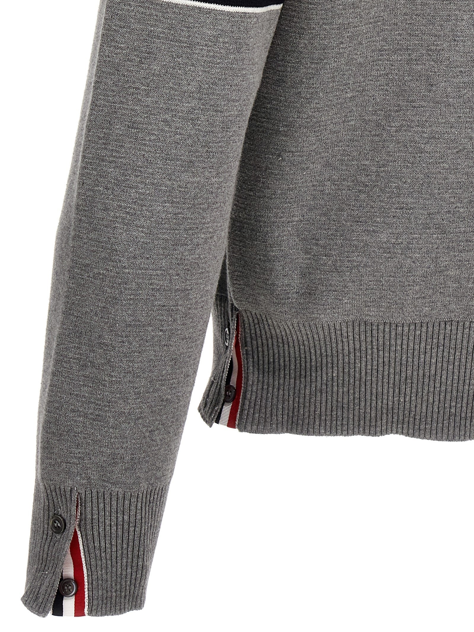 Thom Browne Gray Cotton Men's Cardigan