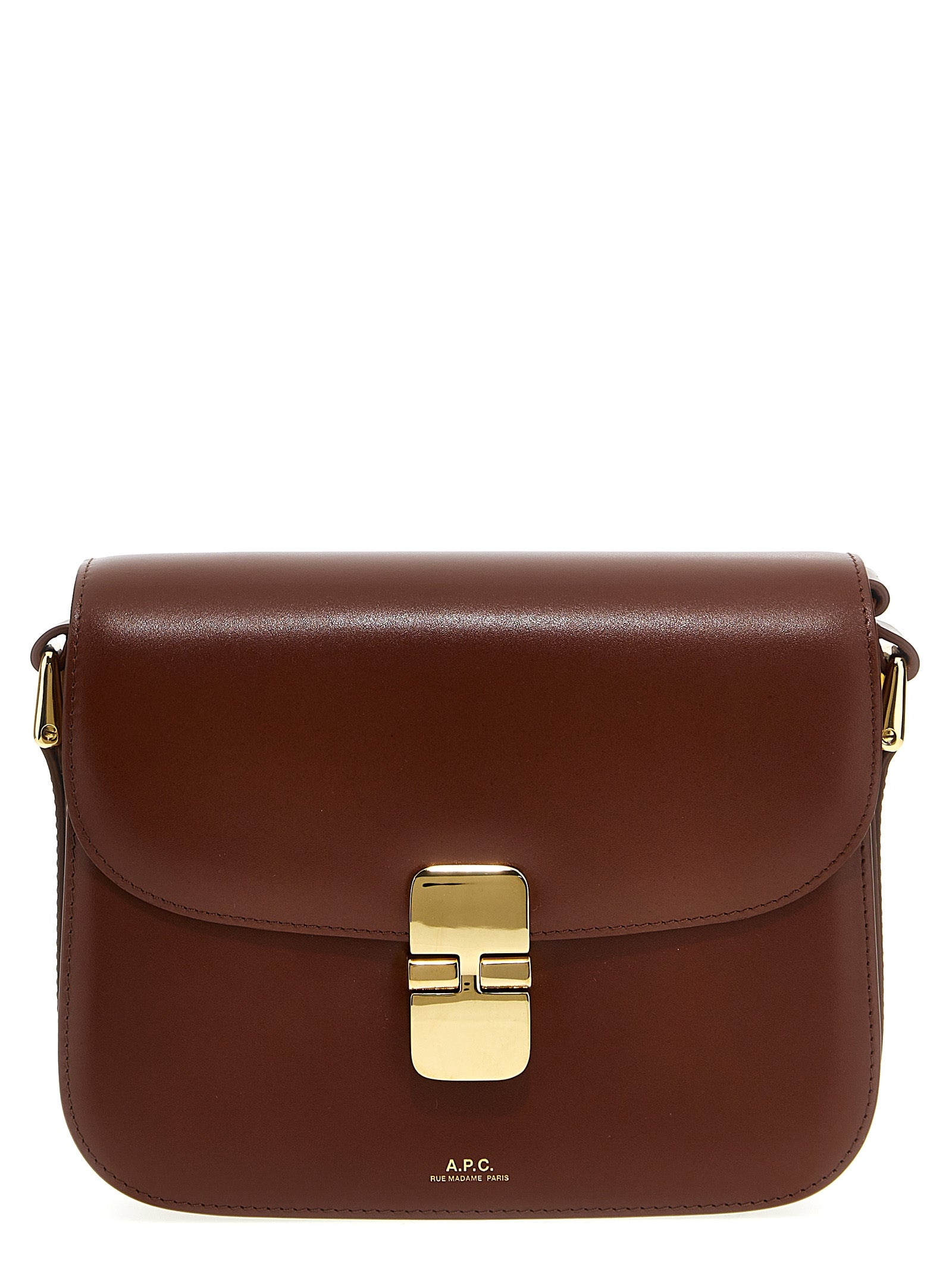 A.P.C. Brown Cowhide Crossbody Women's Bag