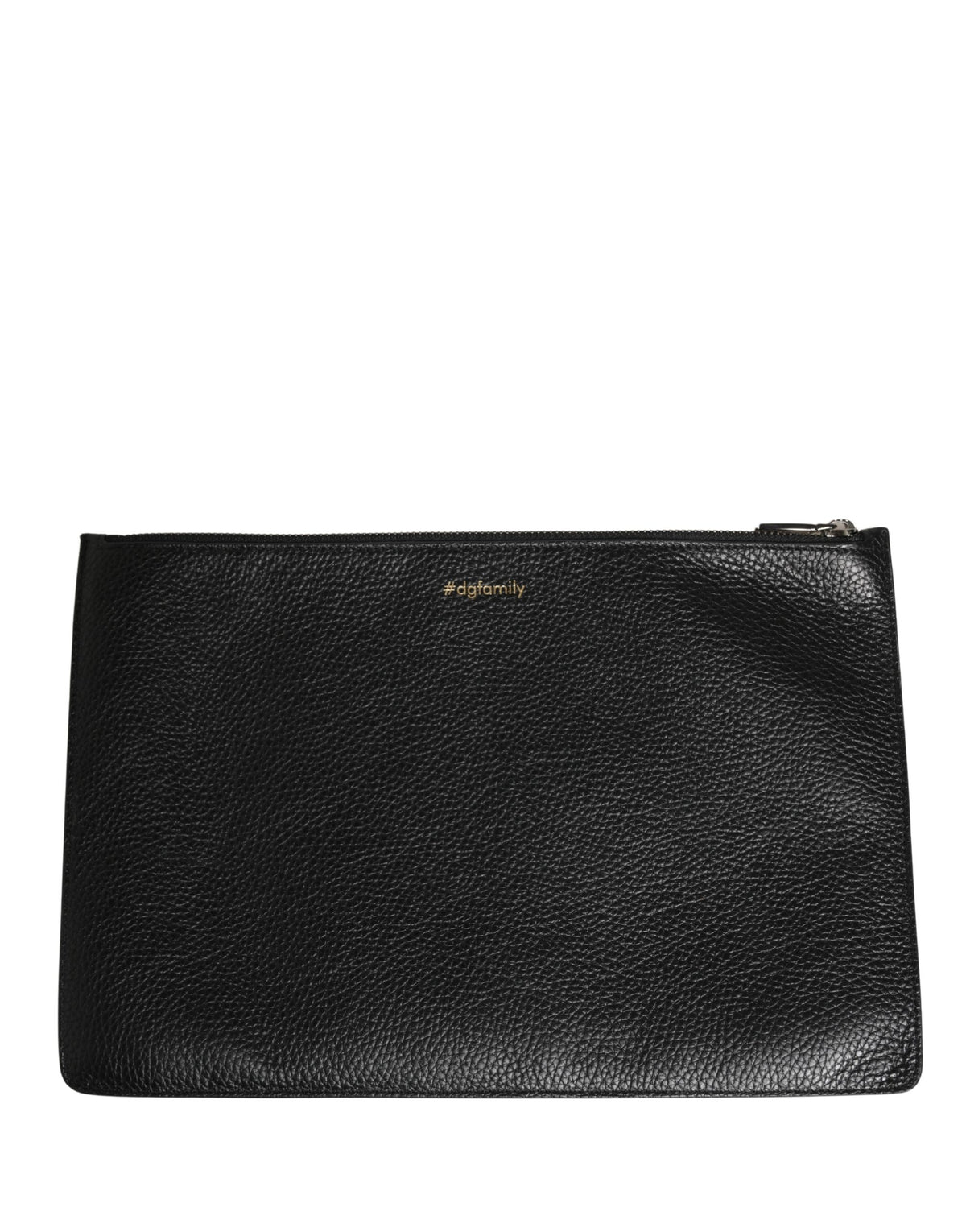 Dolce & Gabbana Black #DGFamily Embellished Leather Clutch Borse Men's Bag