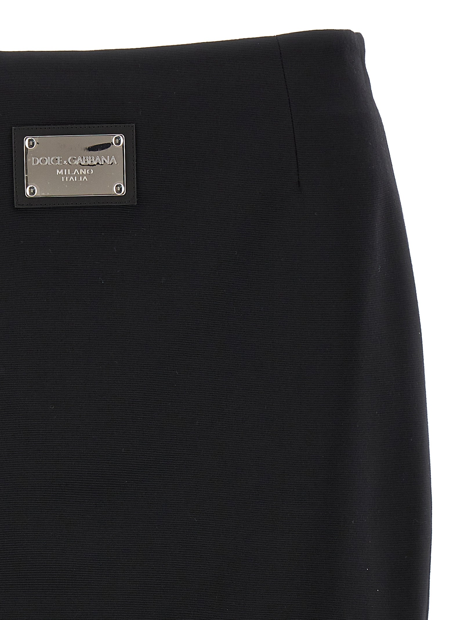 Dolce & Gabbana Black Viscose Long Women's Skirt