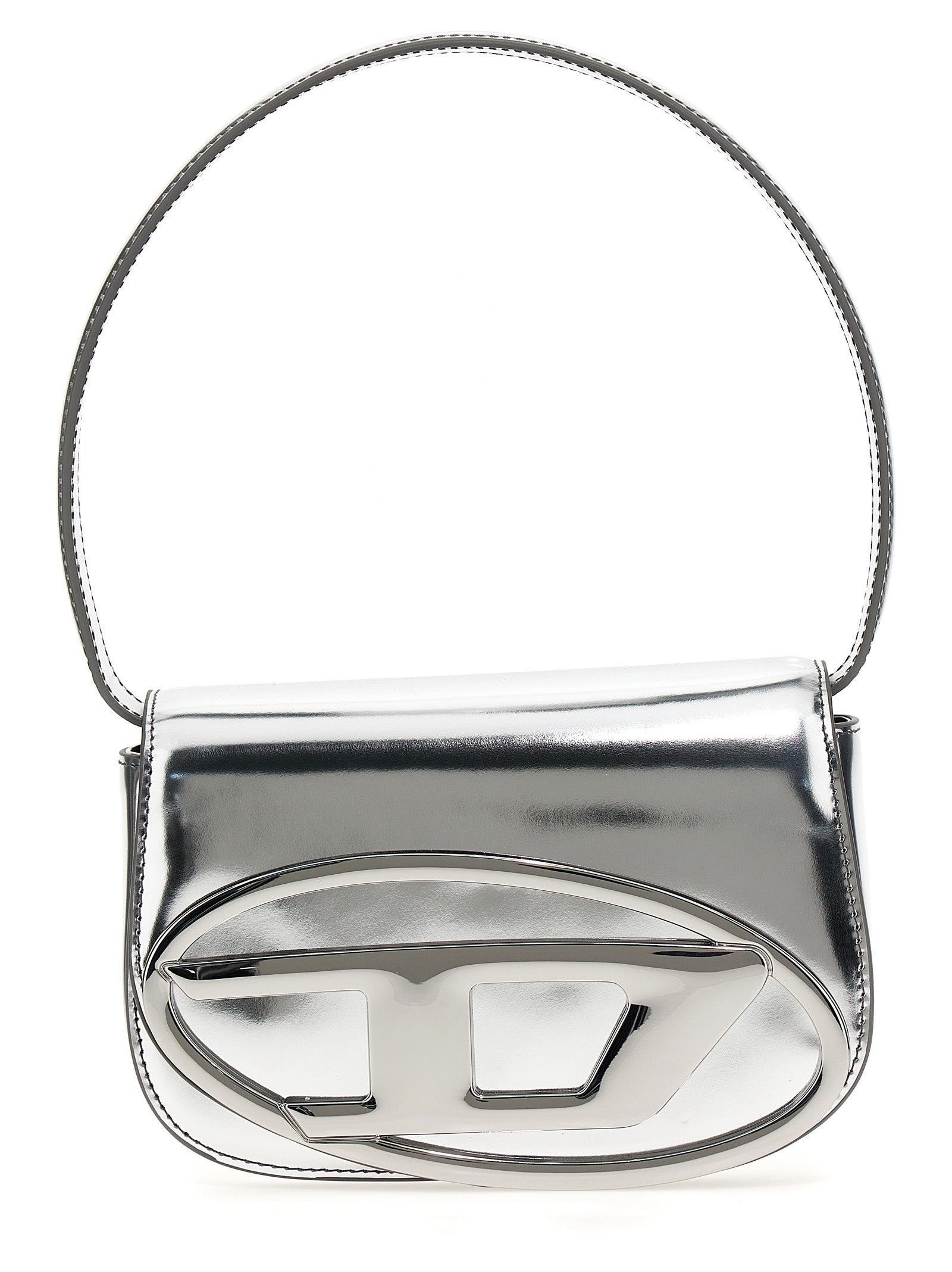 Diesel Silver Cowhide Shoulder Women's Bag