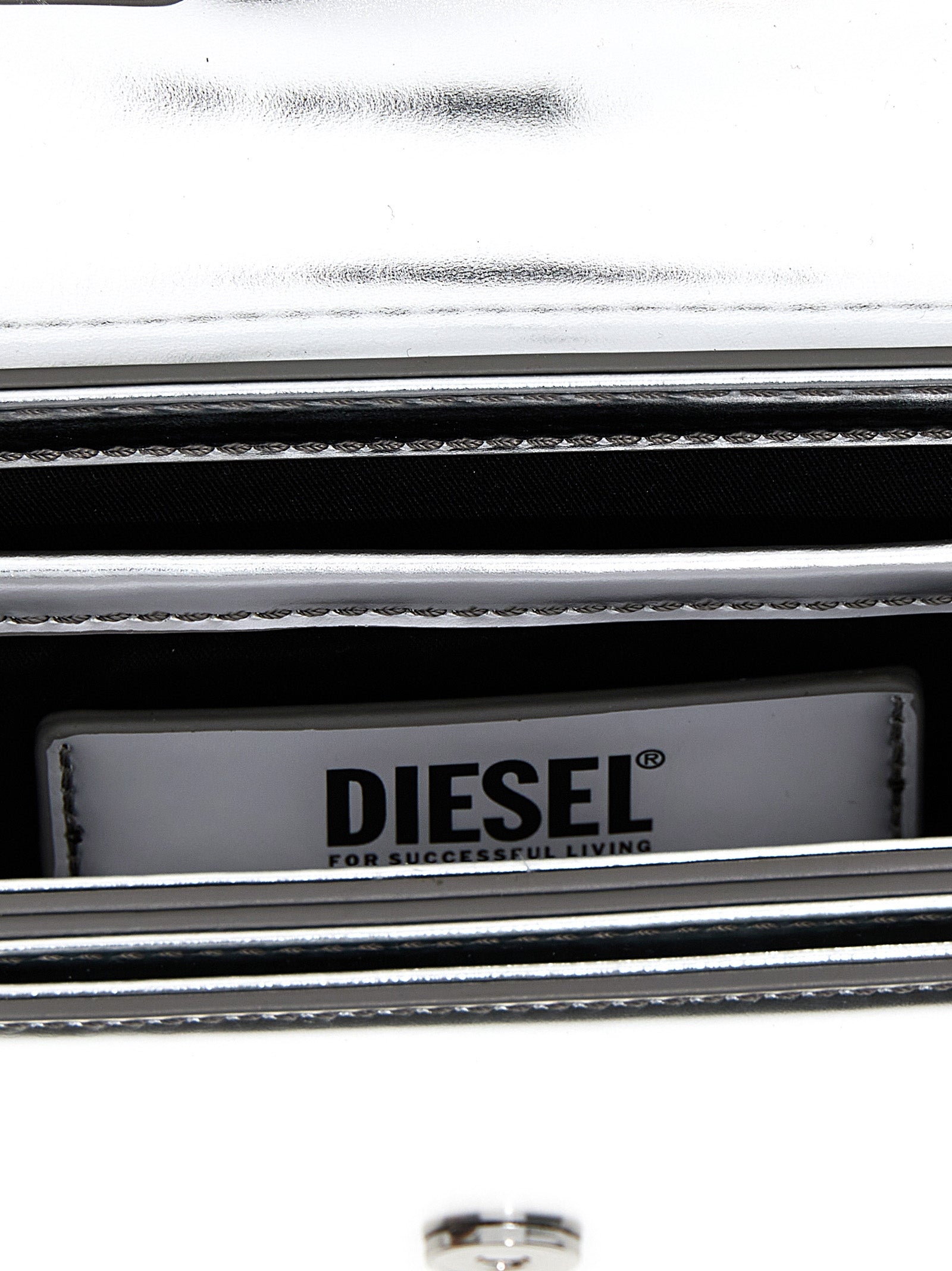 Diesel Silver Cowhide Shoulder Women's Bag