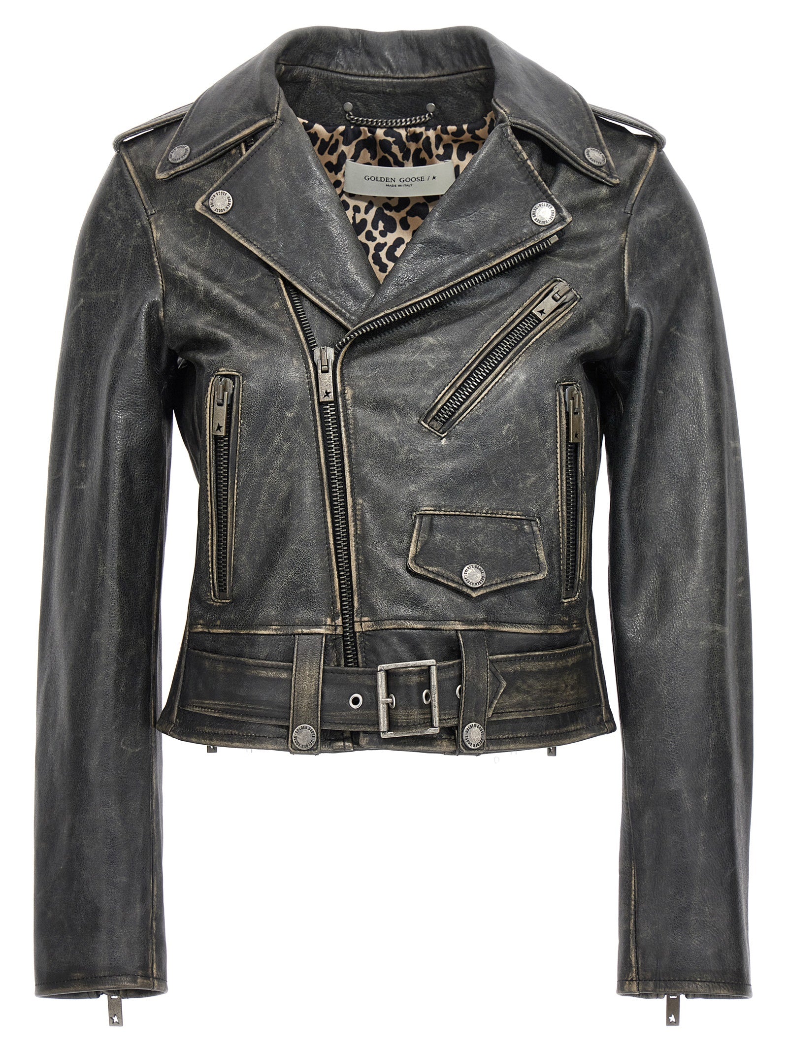 Golden Goose Black Cowhide Leather Women's Jacket