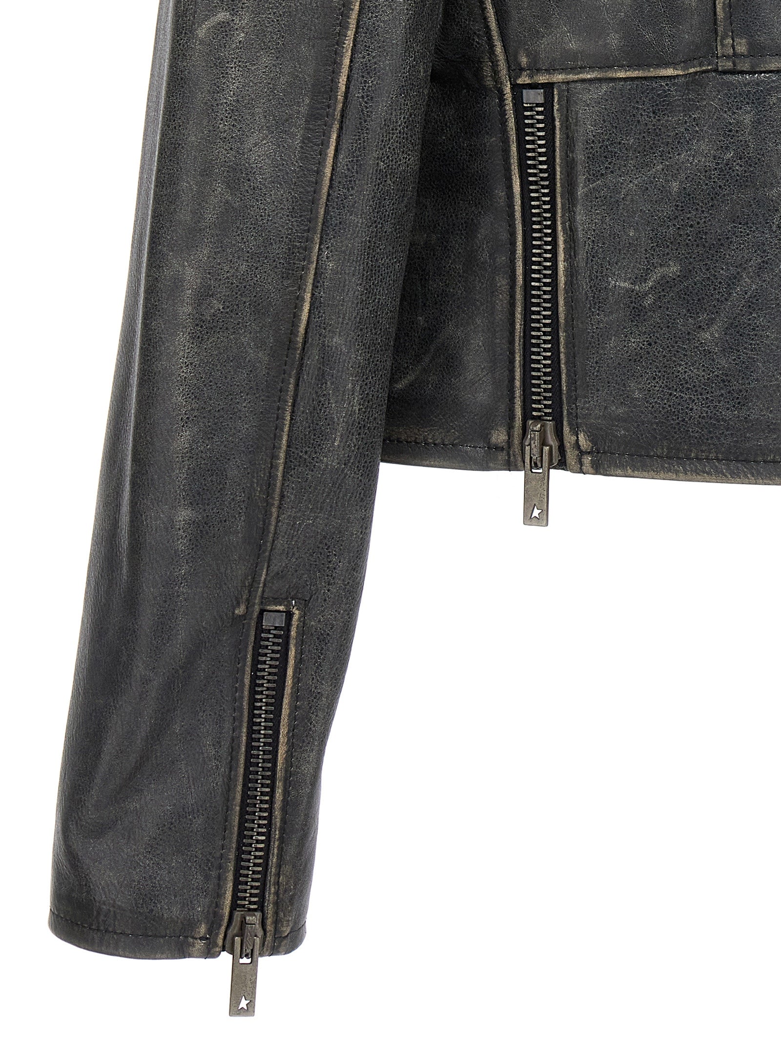 Golden Goose Black Cowhide Leather Women's Jacket
