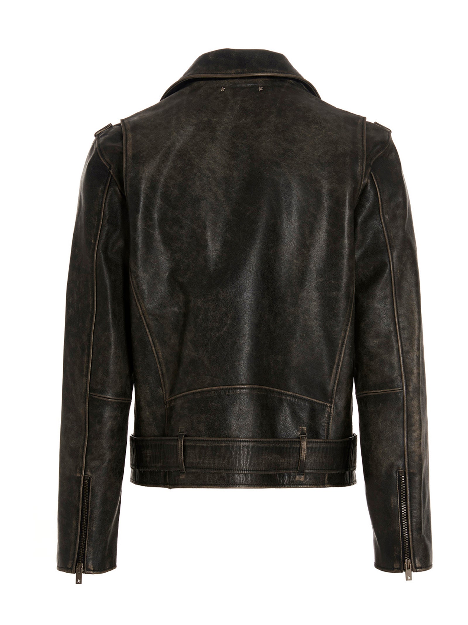 Golden Goose Black Calfskin Leather Men's Jacket