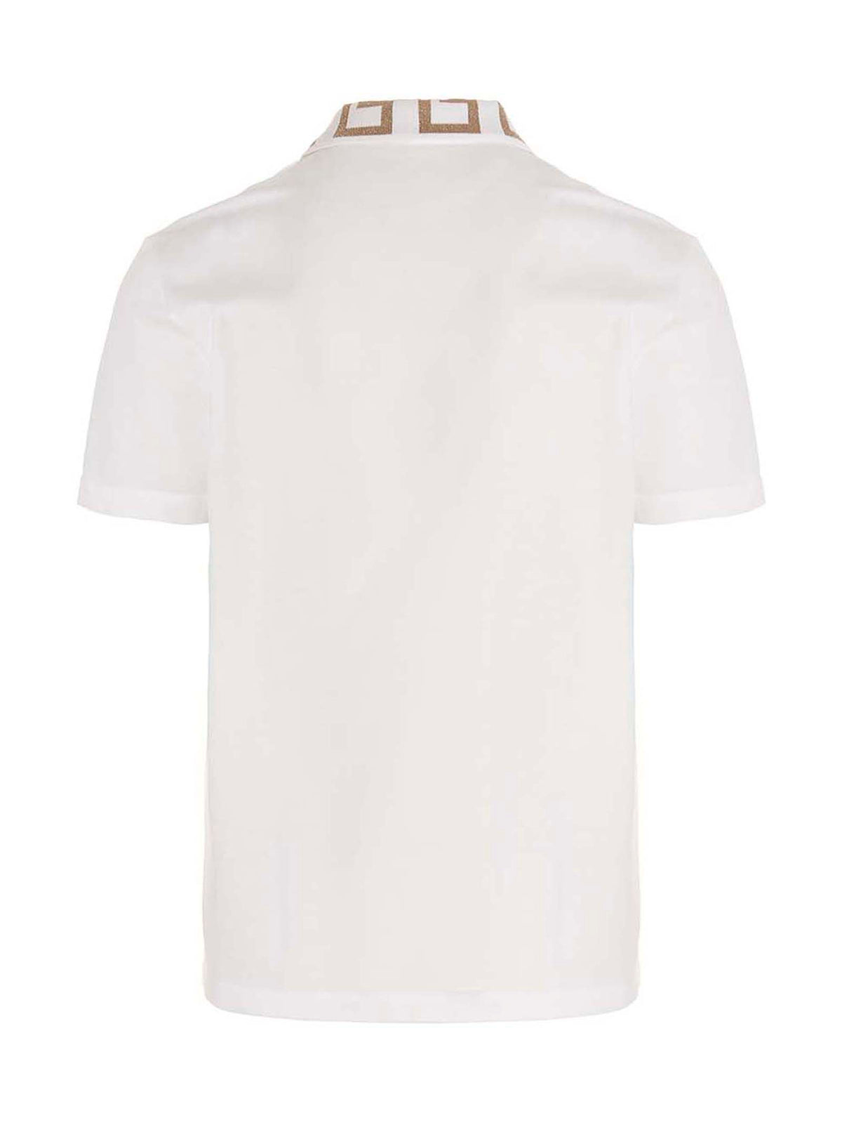 Versace White Cotton Polo Men's Shirt
