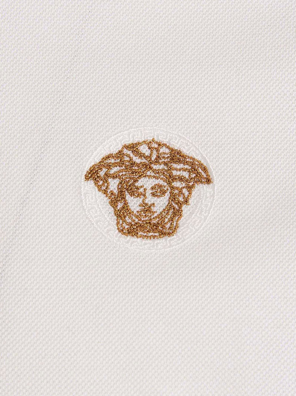 Versace White Cotton Polo Men's Shirt