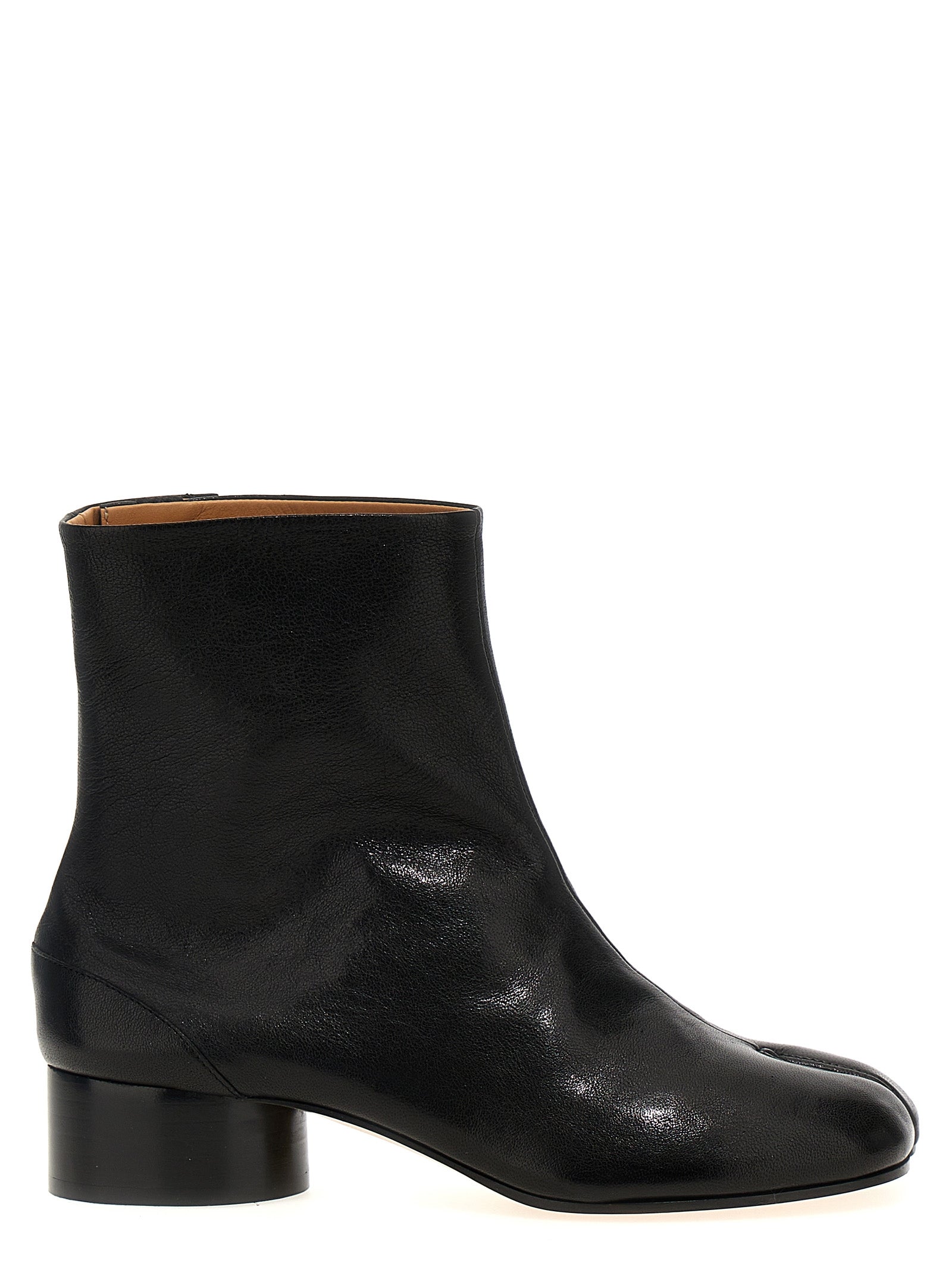 Maison Margiela Black Lamb Leather Ankle Women's Boots