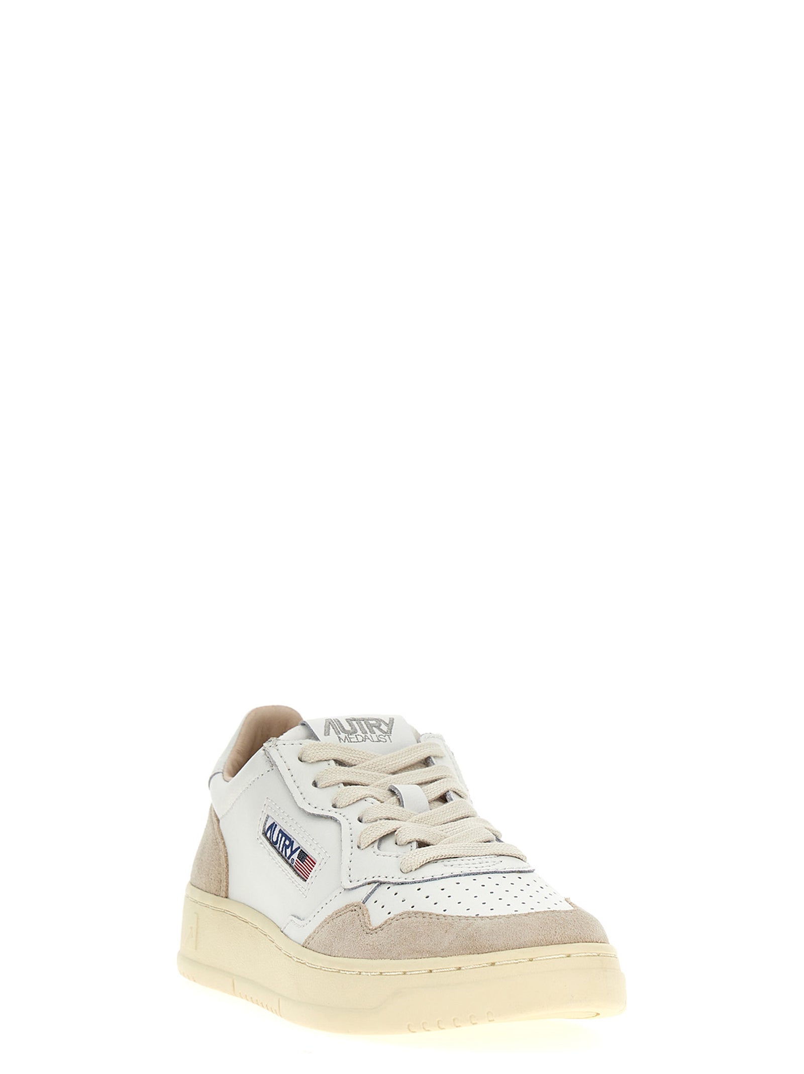 Autry Beige Cowhide Low Top Women's Sneakers
