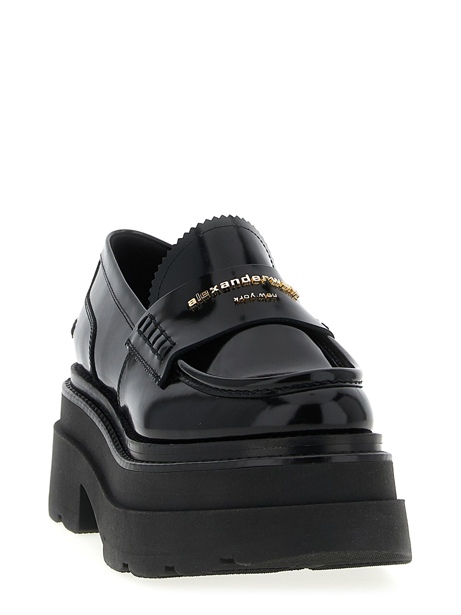 Alexander Wang Black Cowhide Platform Women's Loafers