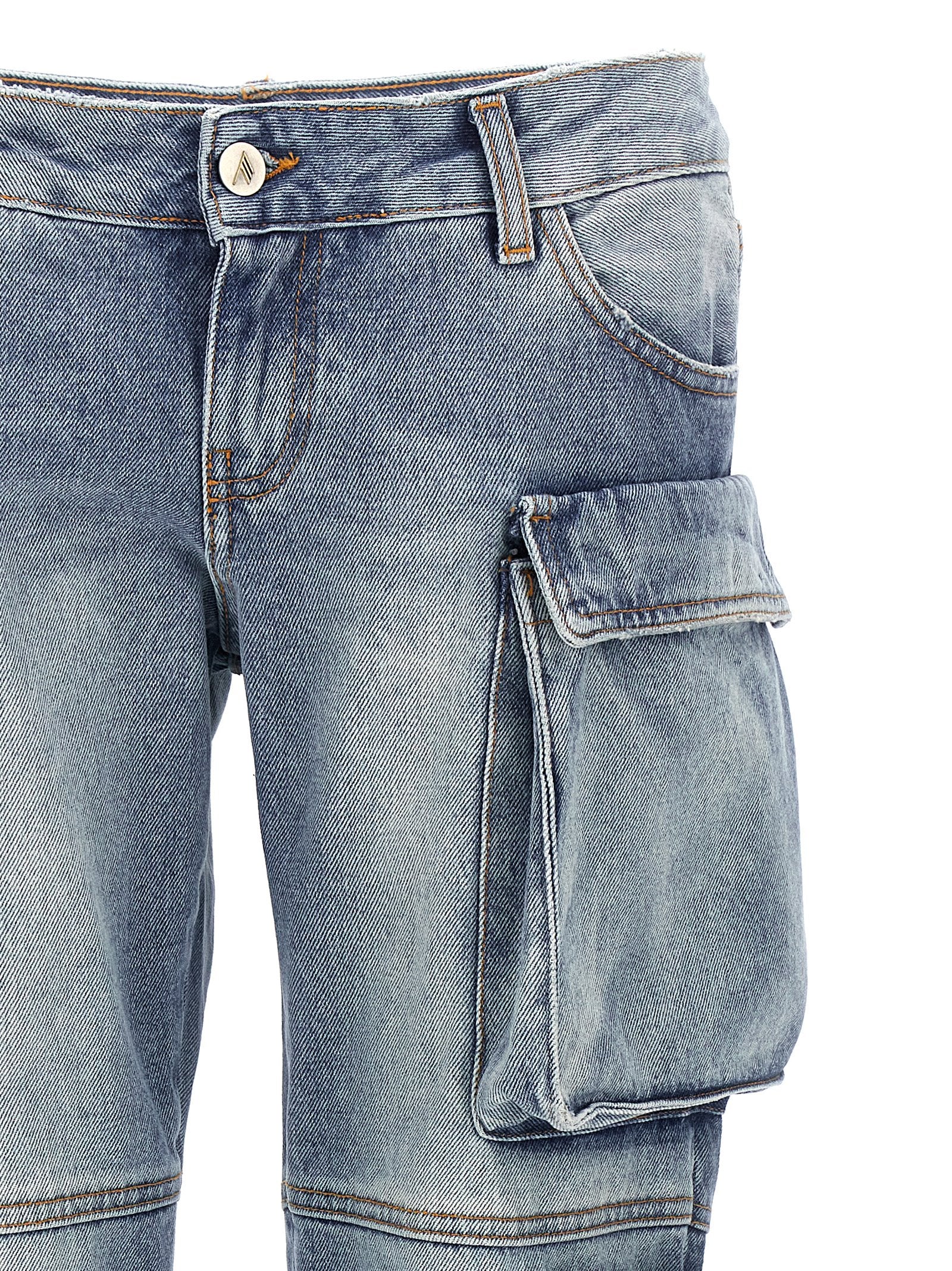 The Attico Blue Cotton Jeans Women's Denim