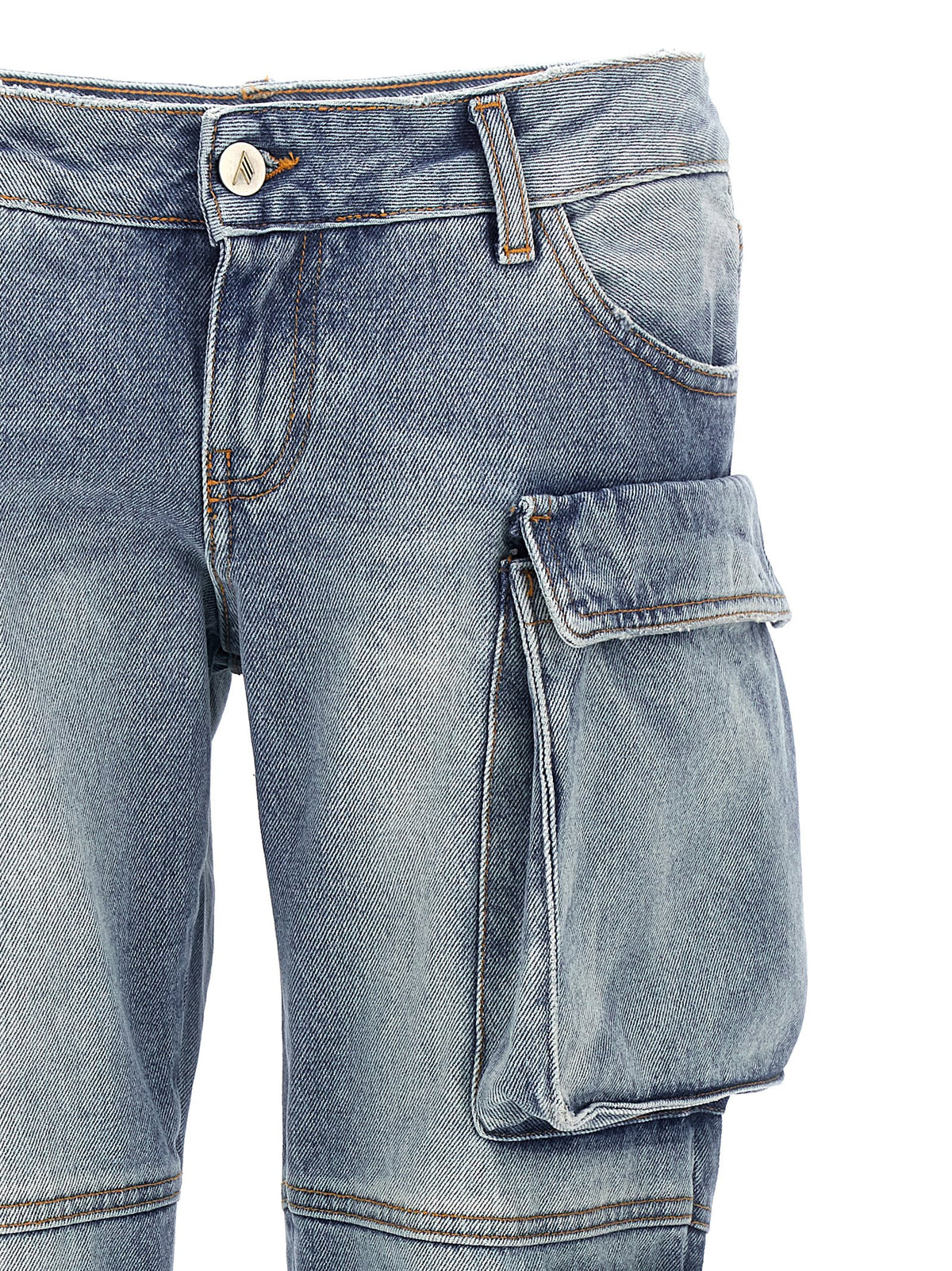 The Attico Blue Cotton Jeans Women's Denim