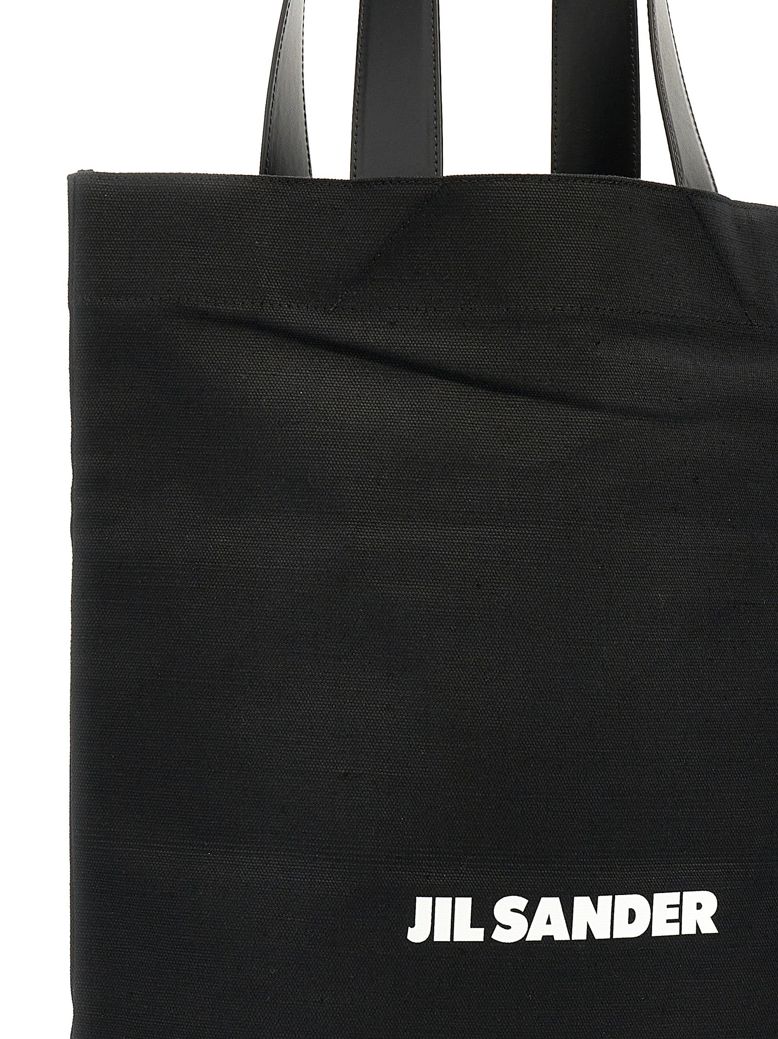 Jil Sander Black Cotton Tote Women's Bag