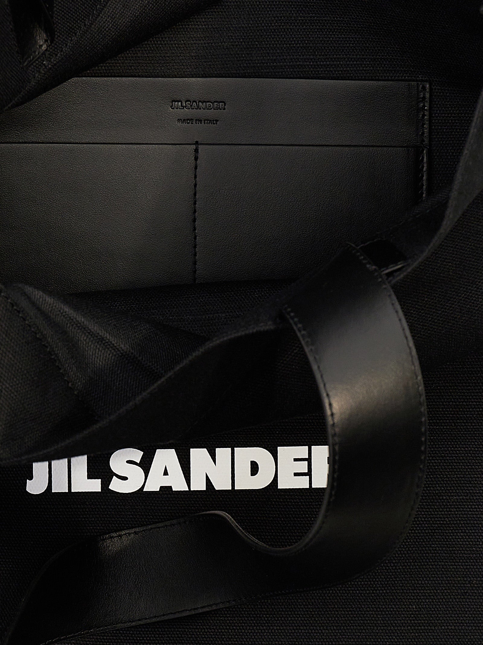 Jil Sander Black Cotton Tote Women's Bag