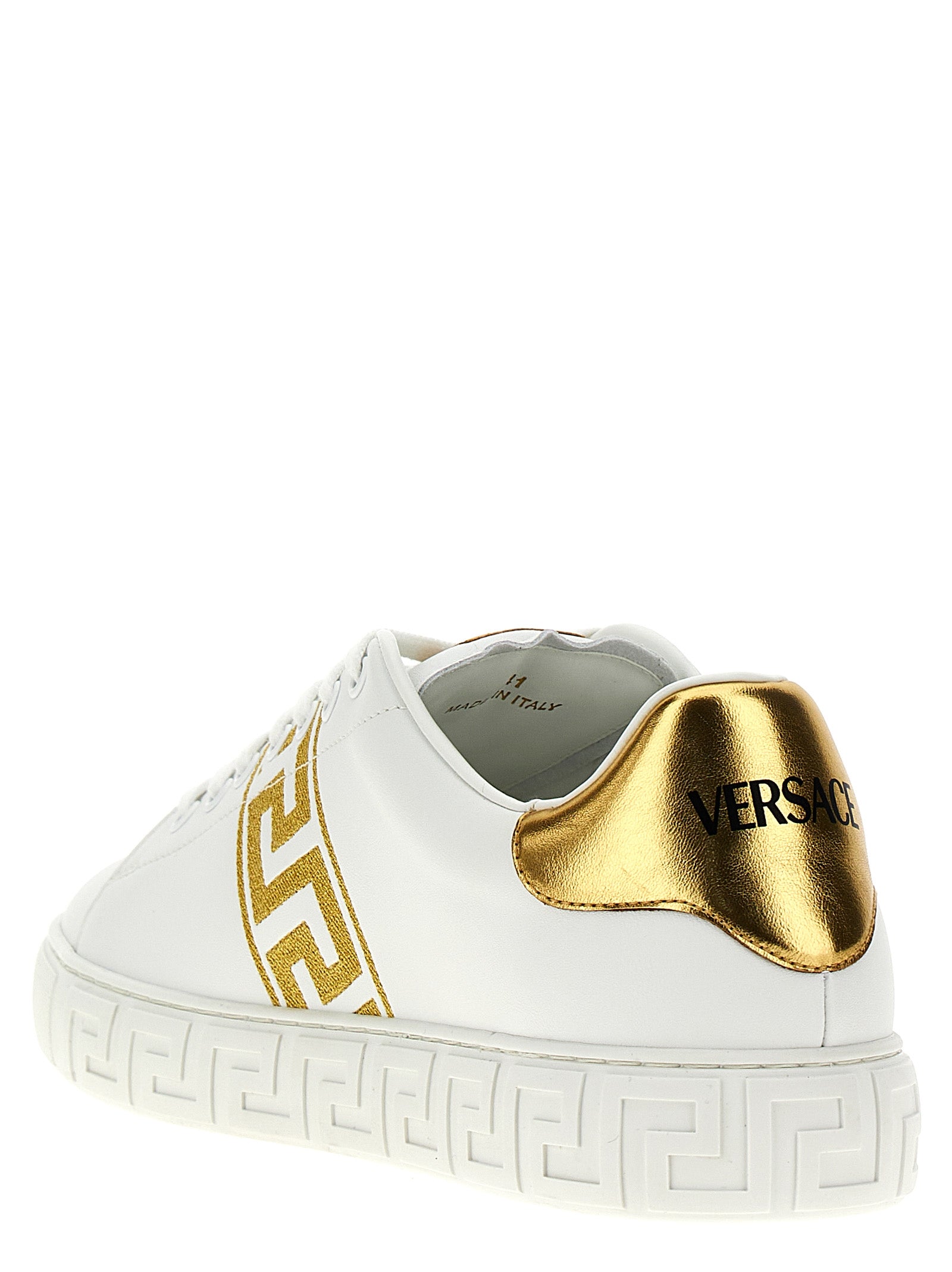 Versace Gold Polyamide Low Top Men's Sneakers