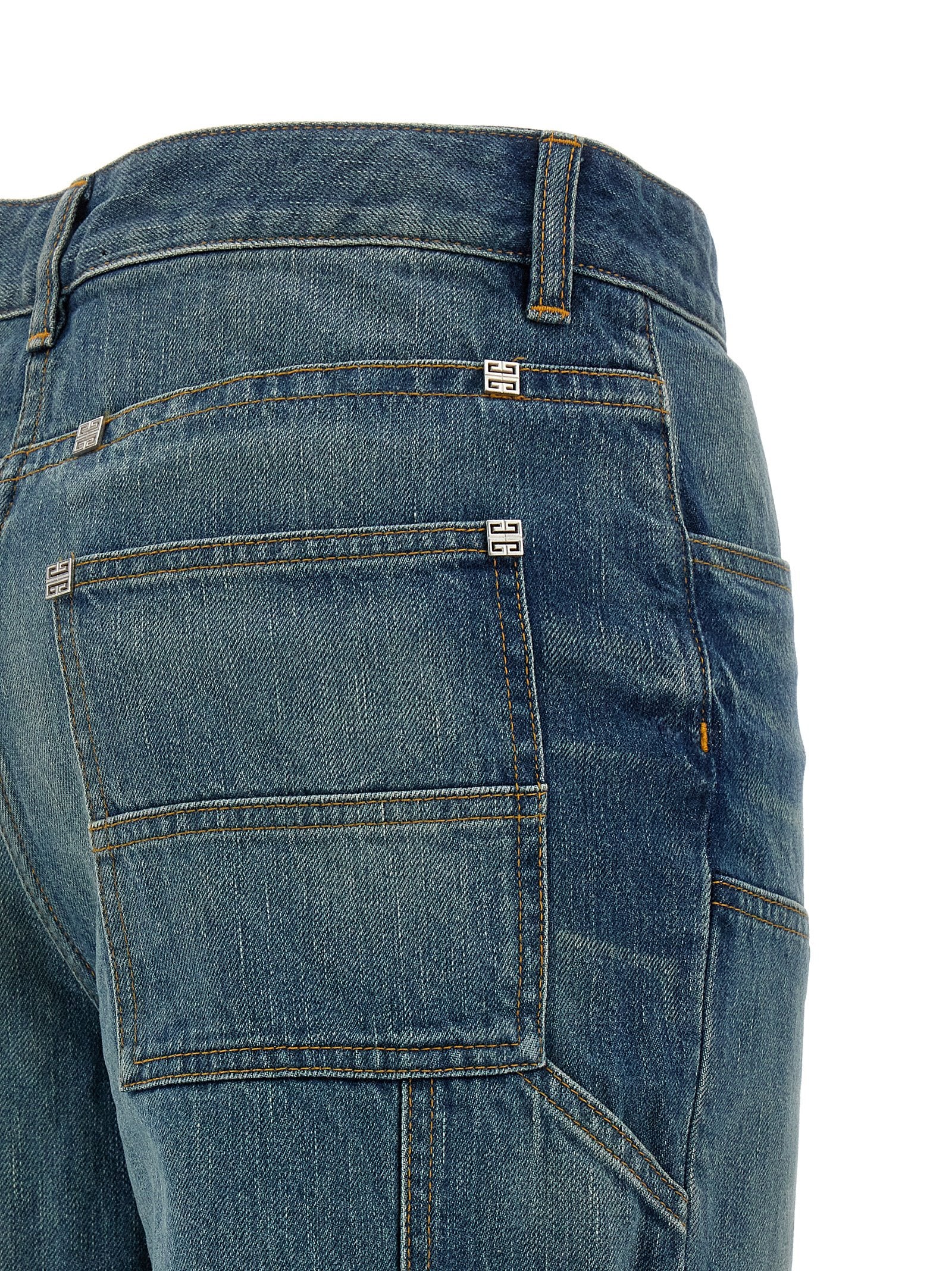 Givenchy Blue Cotton Flared Women's Jeans