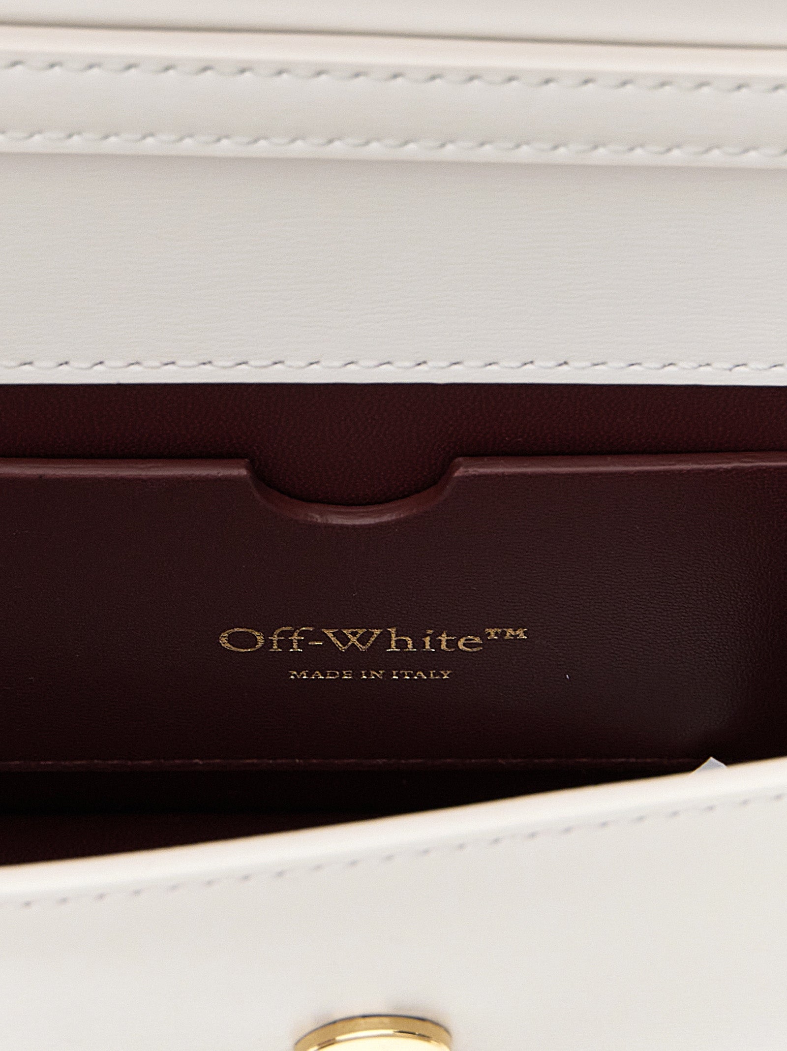 Off-White White Calfskin Shoulder Women's Bag