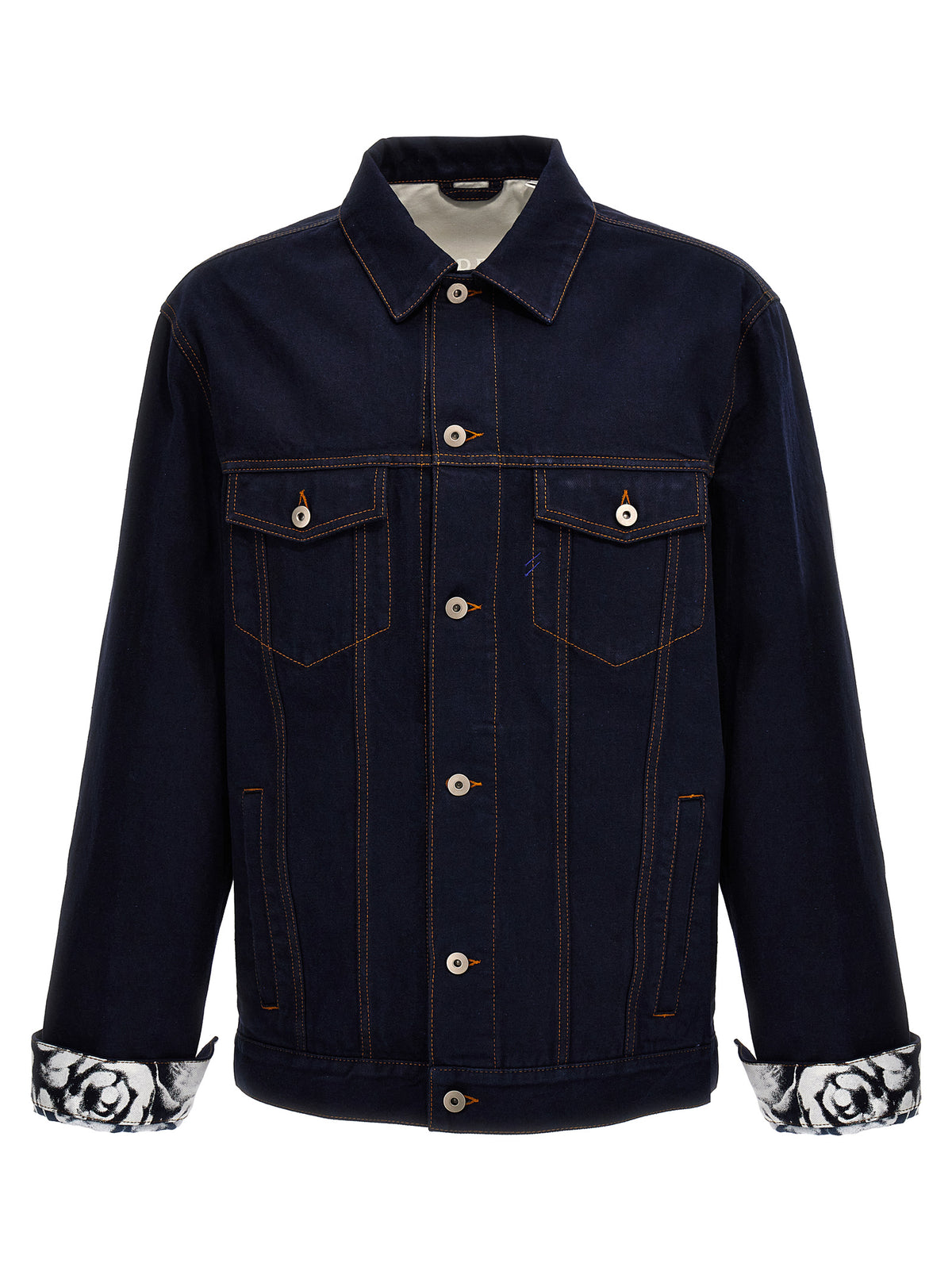 Burberry Blue Cotton Denim Men's Jacket