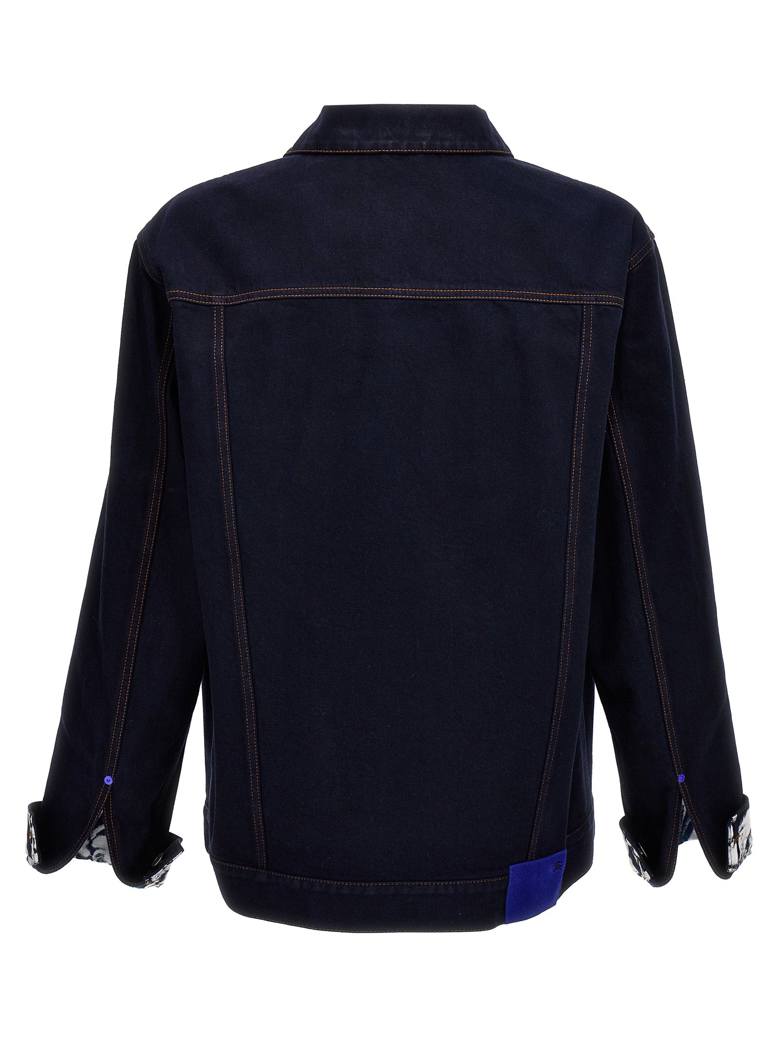 Burberry Blue Cotton Denim Men's Jacket
