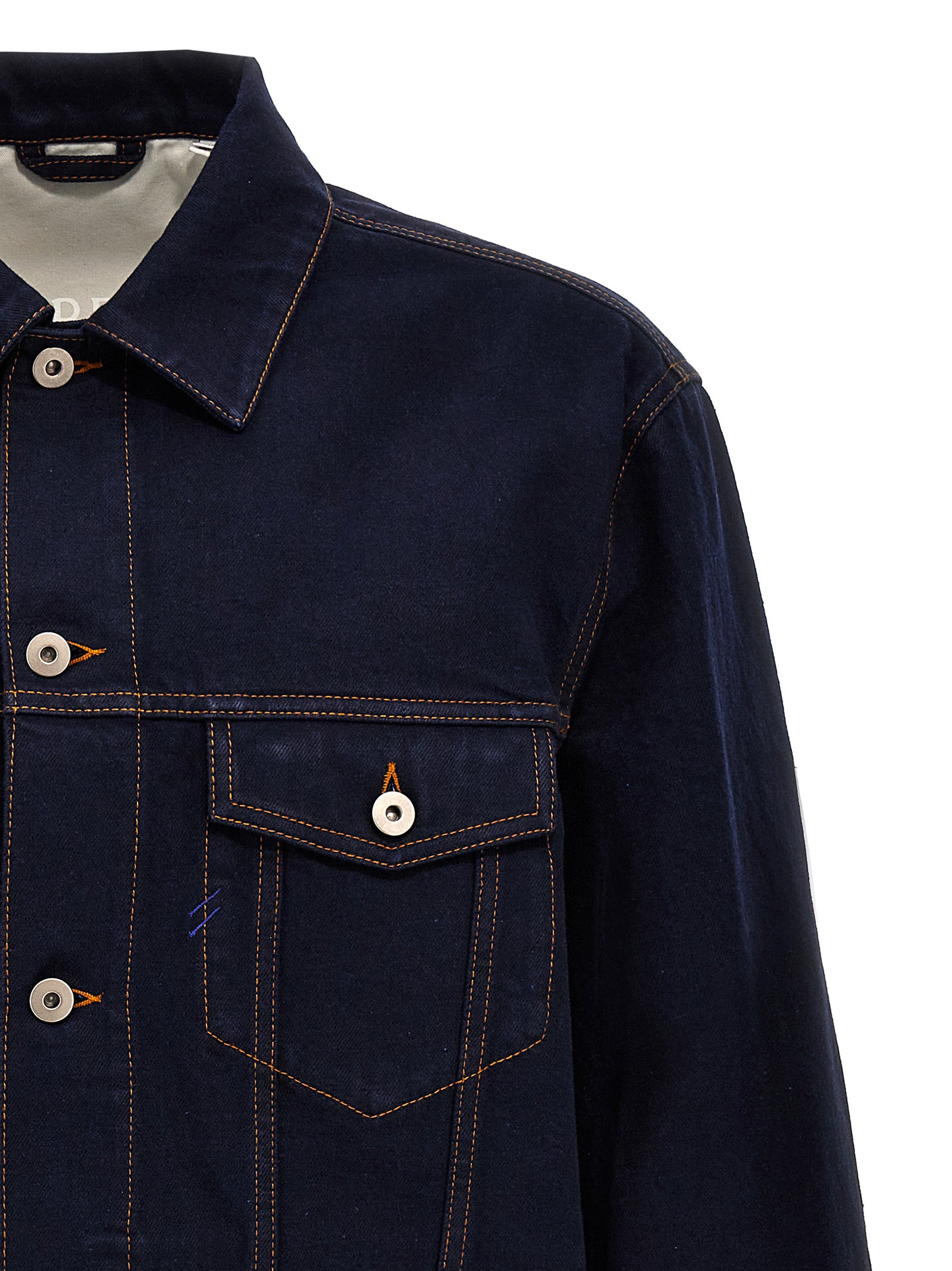 Burberry Blue Cotton Denim Men's Jacket