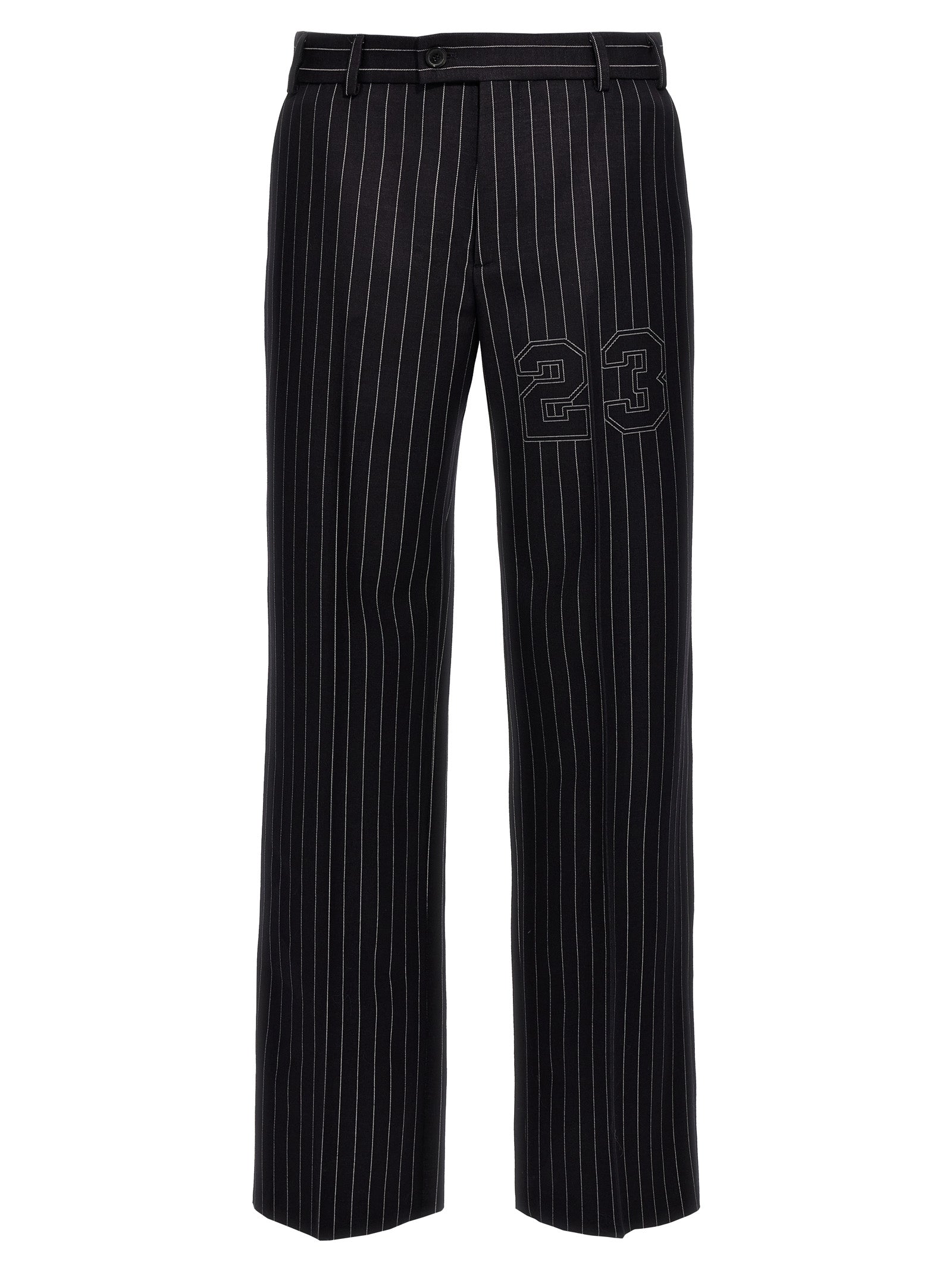 Off-White Blue Wool Dress Men's Pants