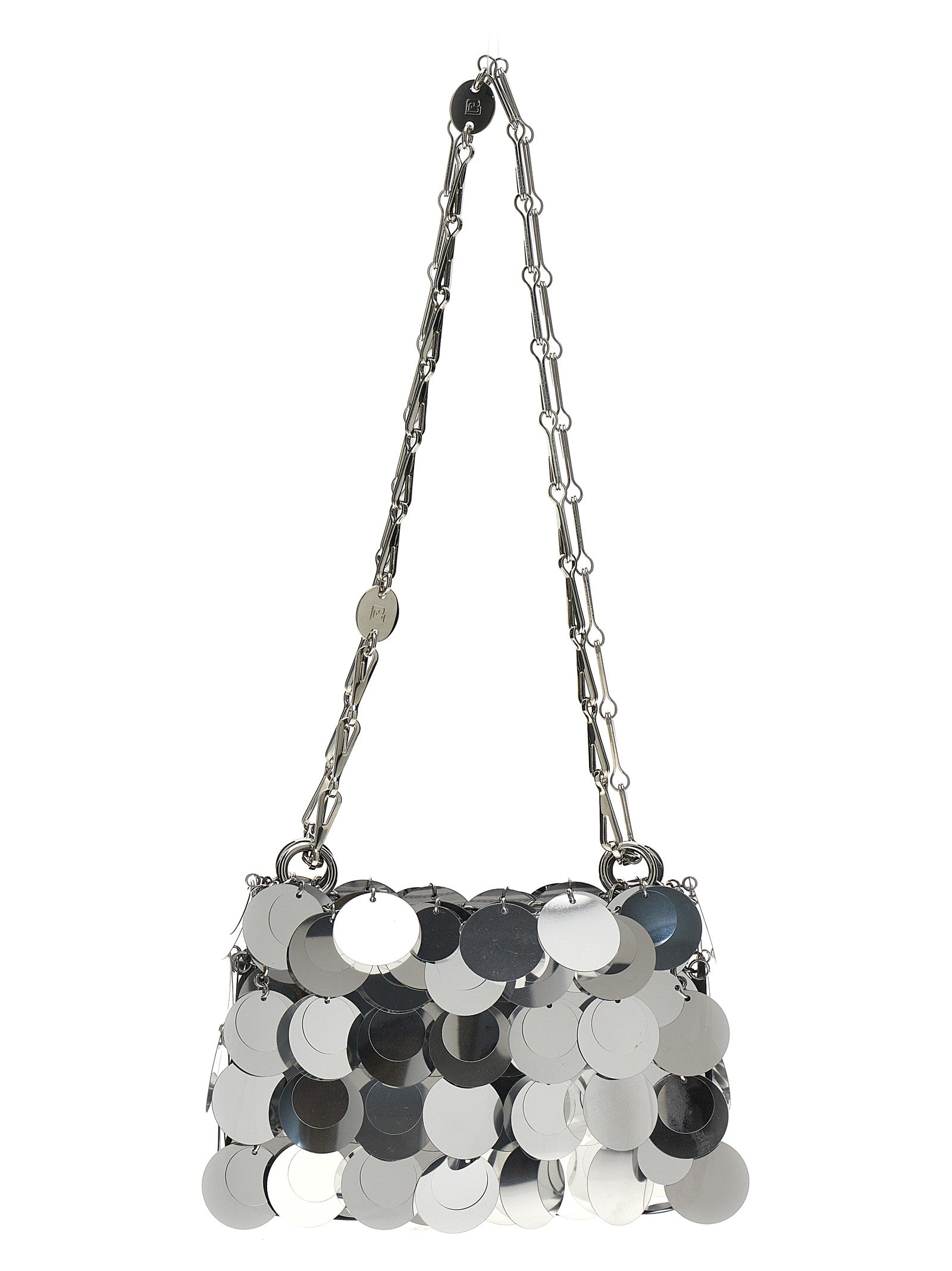Paco Rabanne Silver Brass Shoulder Women's Bag