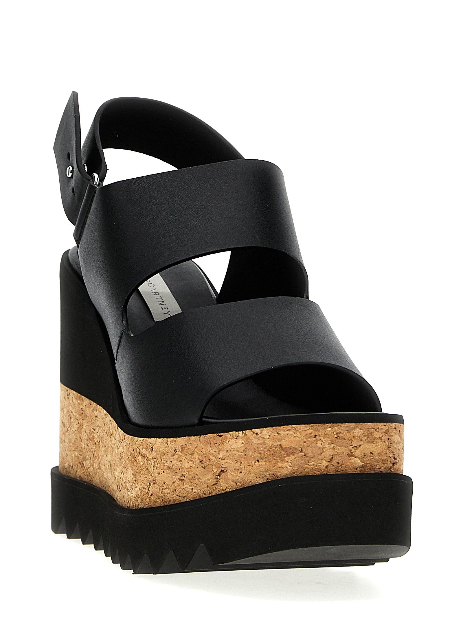 Stella McCartney Black Polyester Wedge Women's Sandals