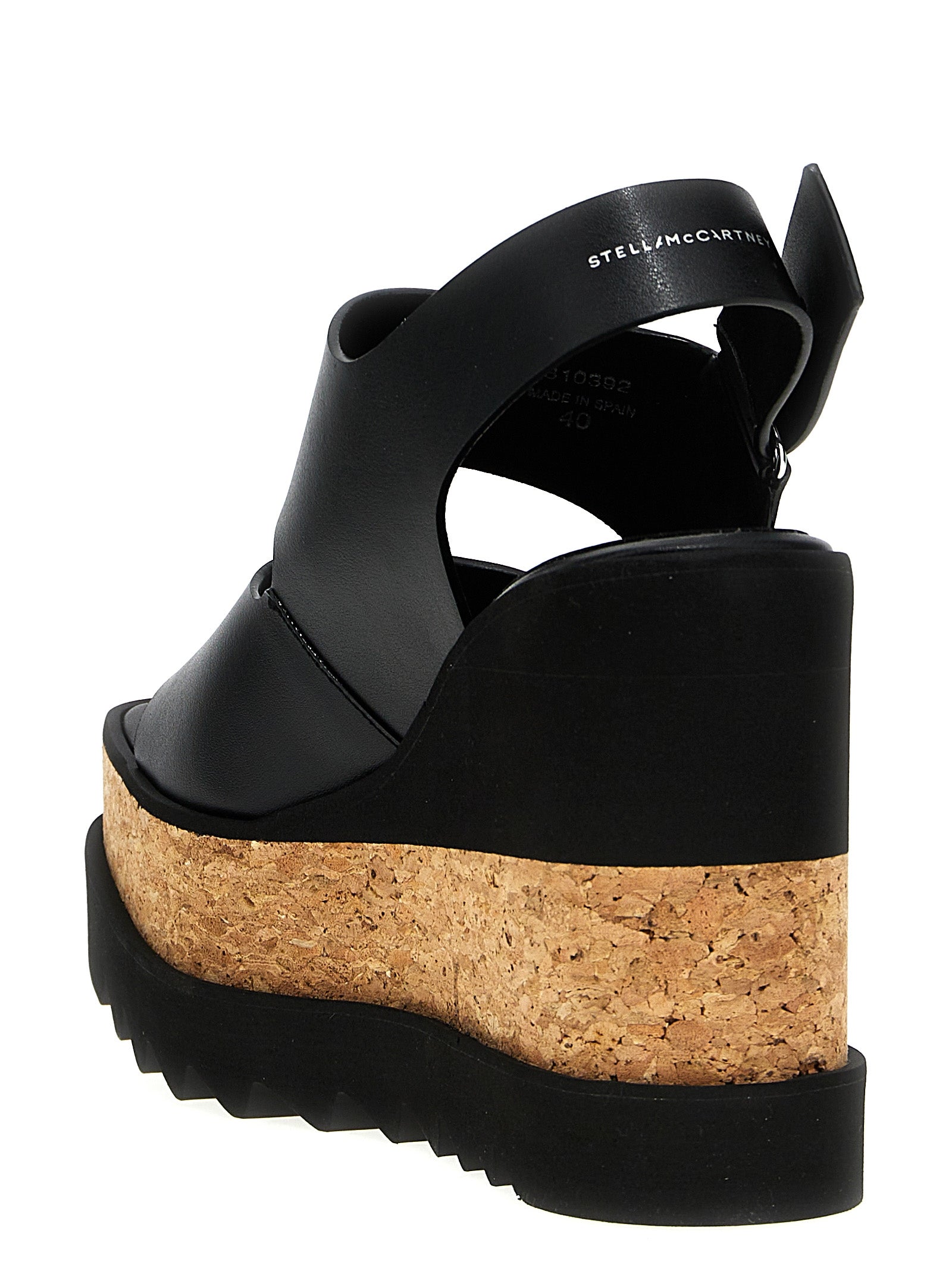 Stella McCartney Black Polyester Wedge Women's Sandals