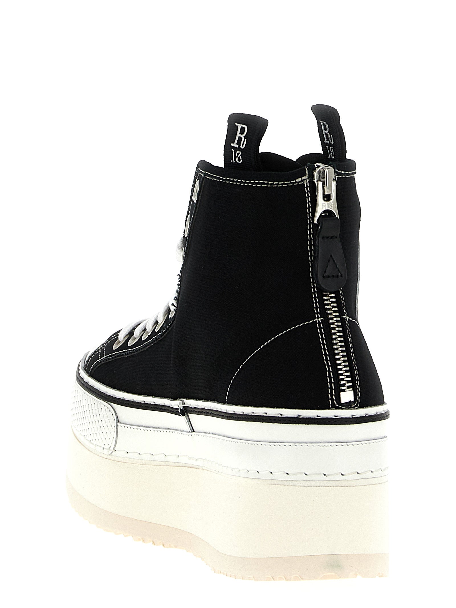 R13 Bicolor Cotton Platform Women's Sneakers