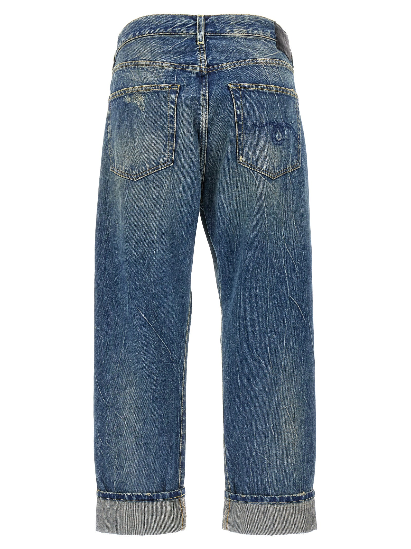 R13 Blue Cotton Relaxed Fit Women's Jeans