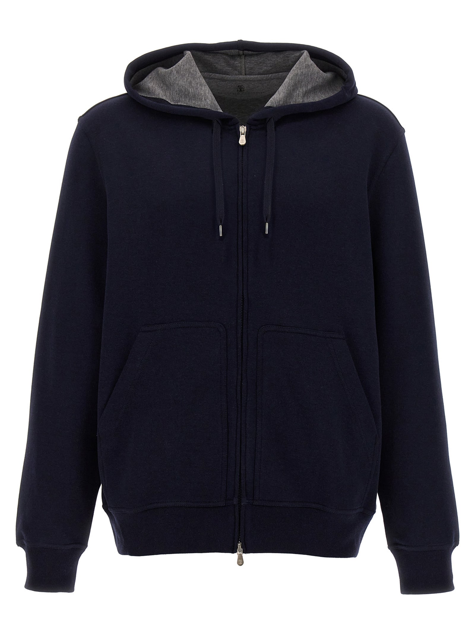 Brunello Cucinelli Blue Cotton Men's Sweatshirt